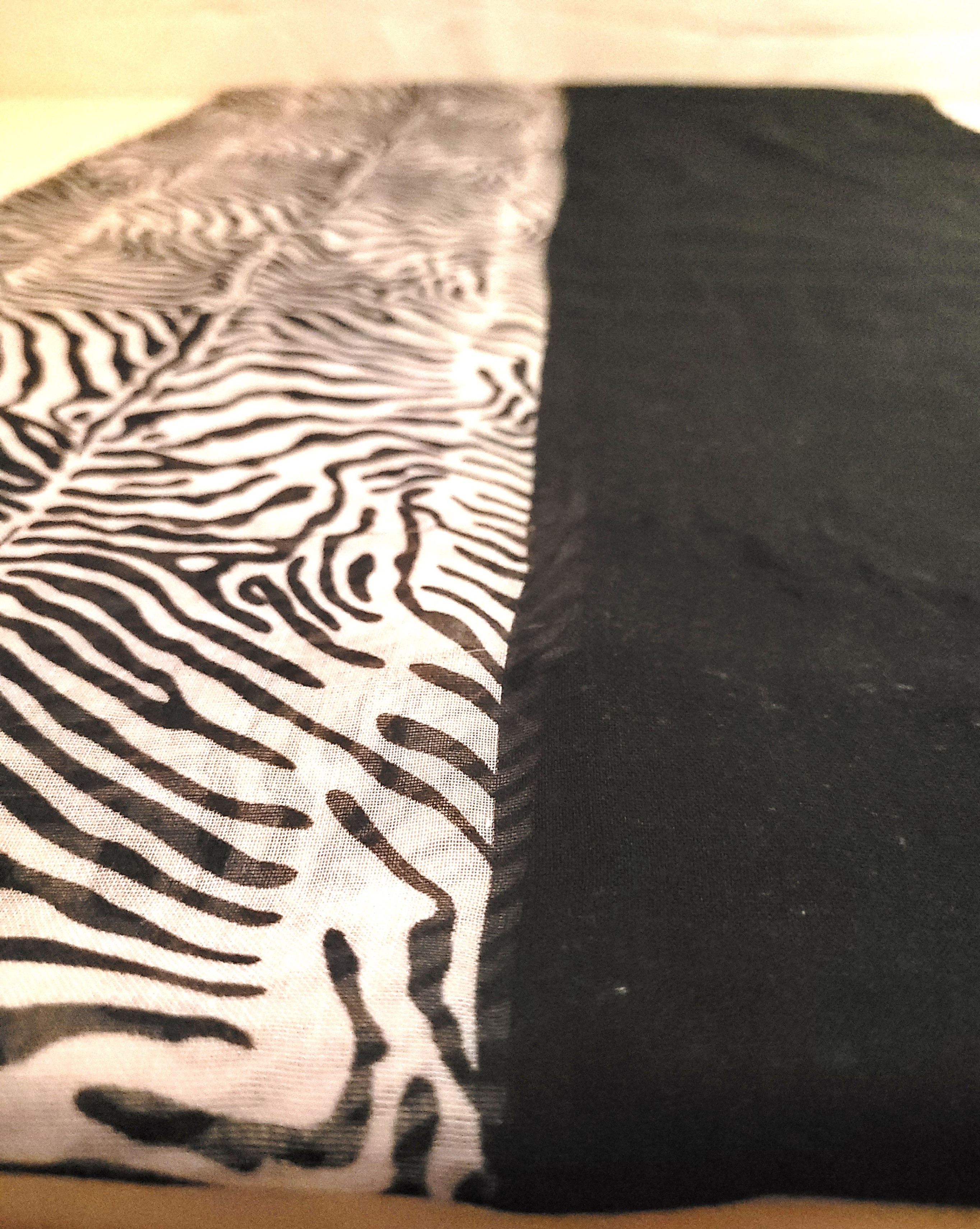 Black Zebra Print Mesh Hair Snood Head Wrap Cover - photo 5