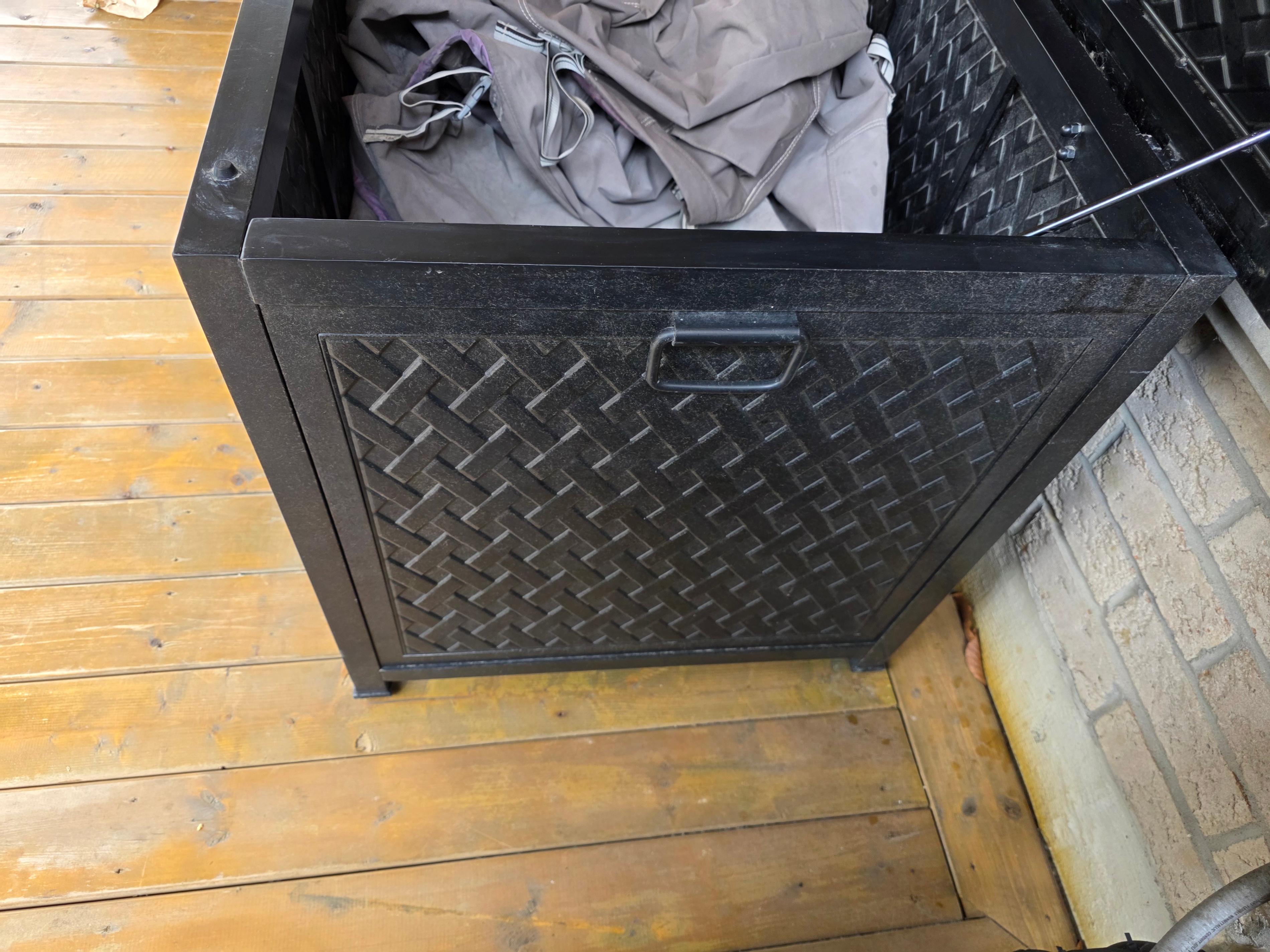 ✨ Large DOT Furniture Wicker Storage Box – Espresso