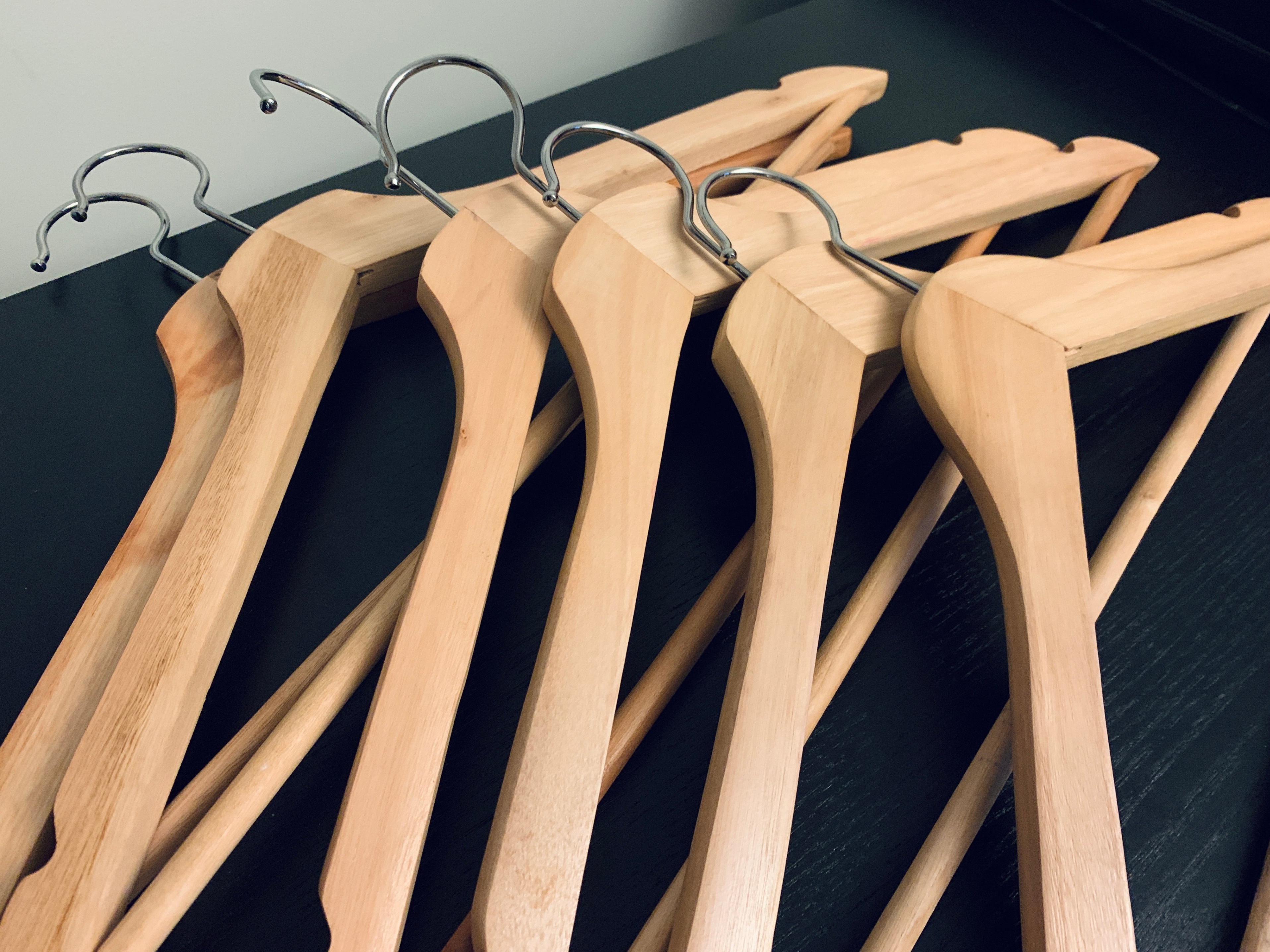 Wooden Clothes Hangers - Set of 6