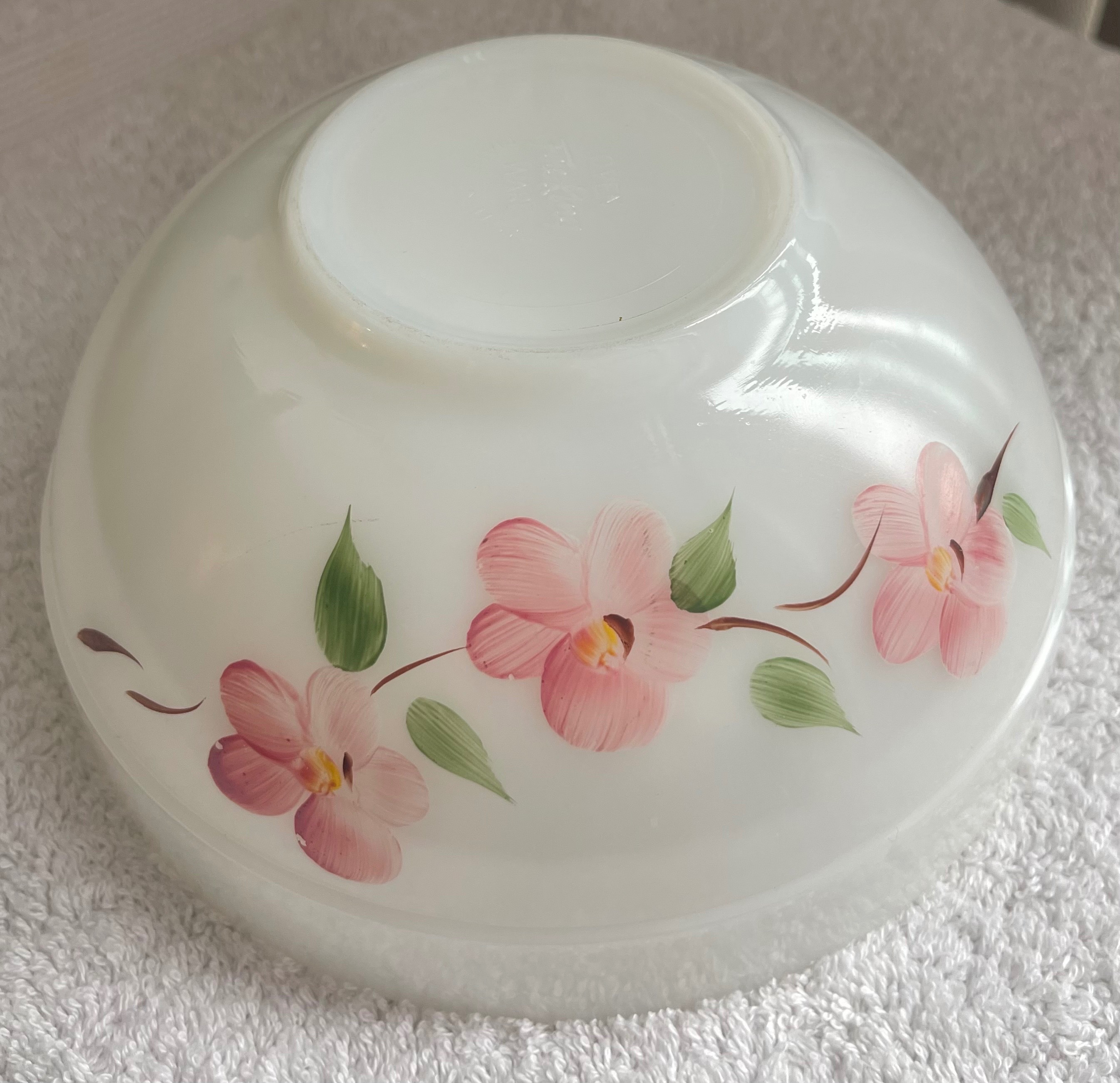 2 Vintage Hand-Painted Fire-King "Gay Fad" Nesting Bowls - photo 2