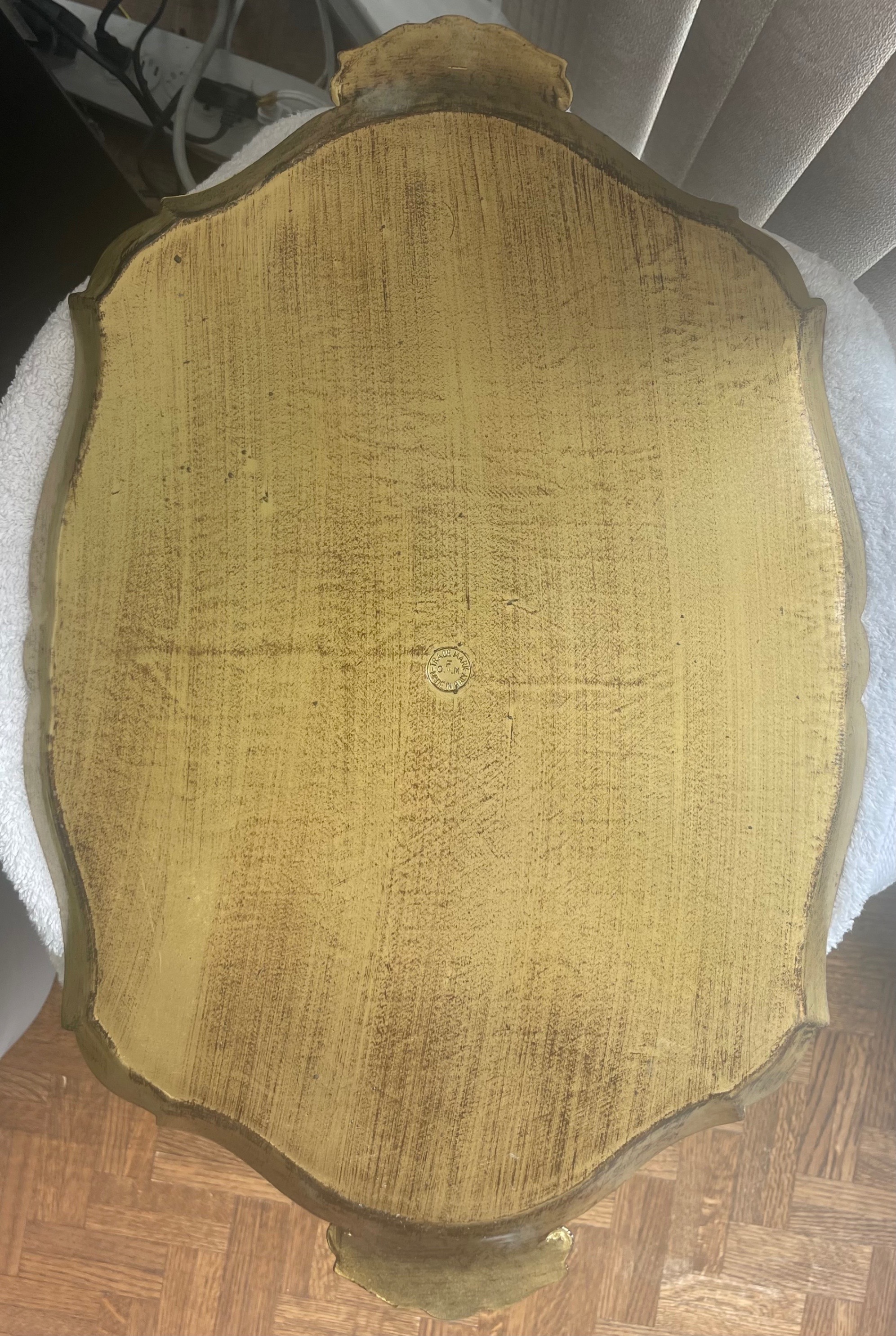 Large Vintage Italian Florentine Wood Serving Tray - photo 4