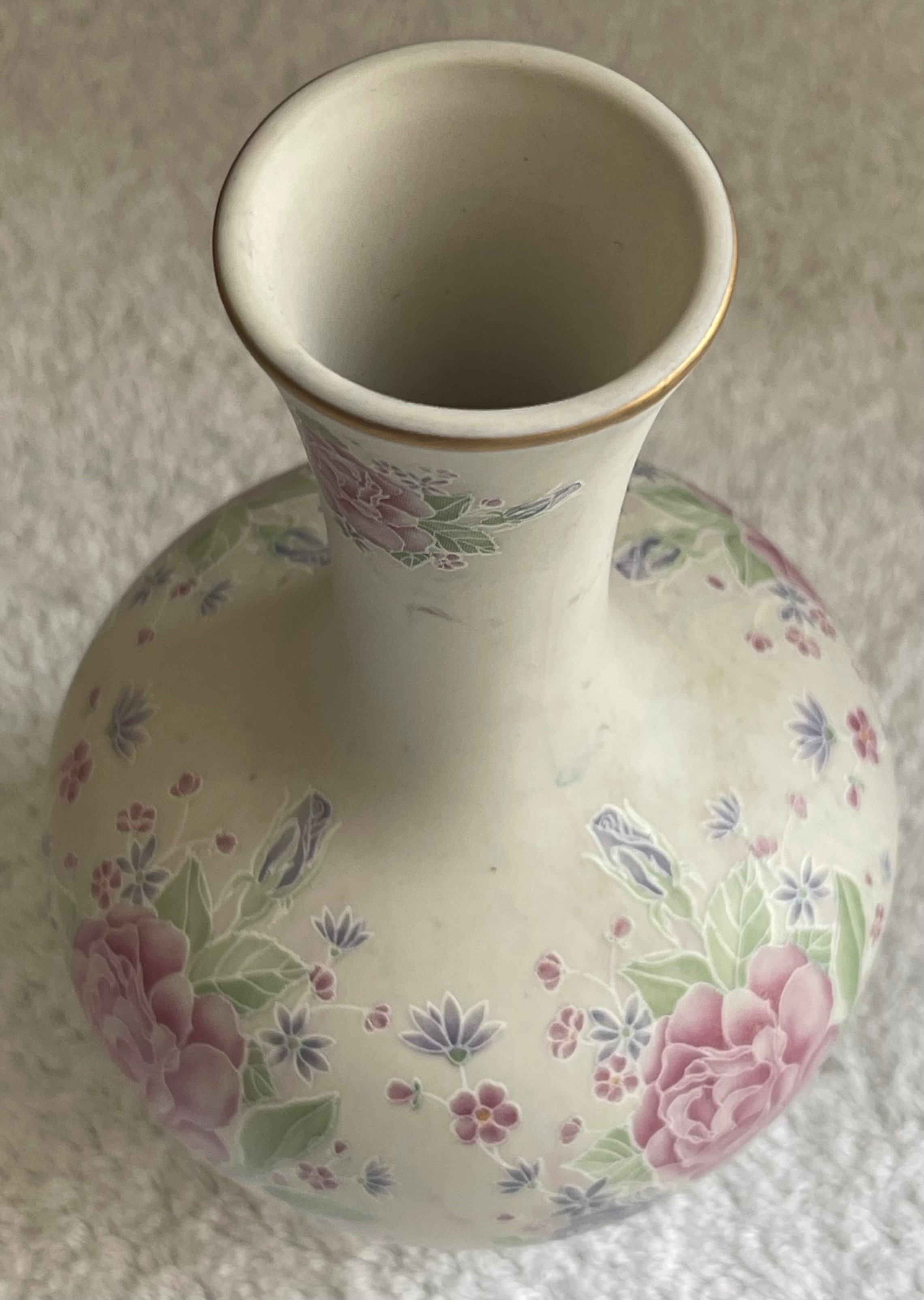 Vintage Hand-Painted Ibis Portugal Porcelain Vase - photo 3