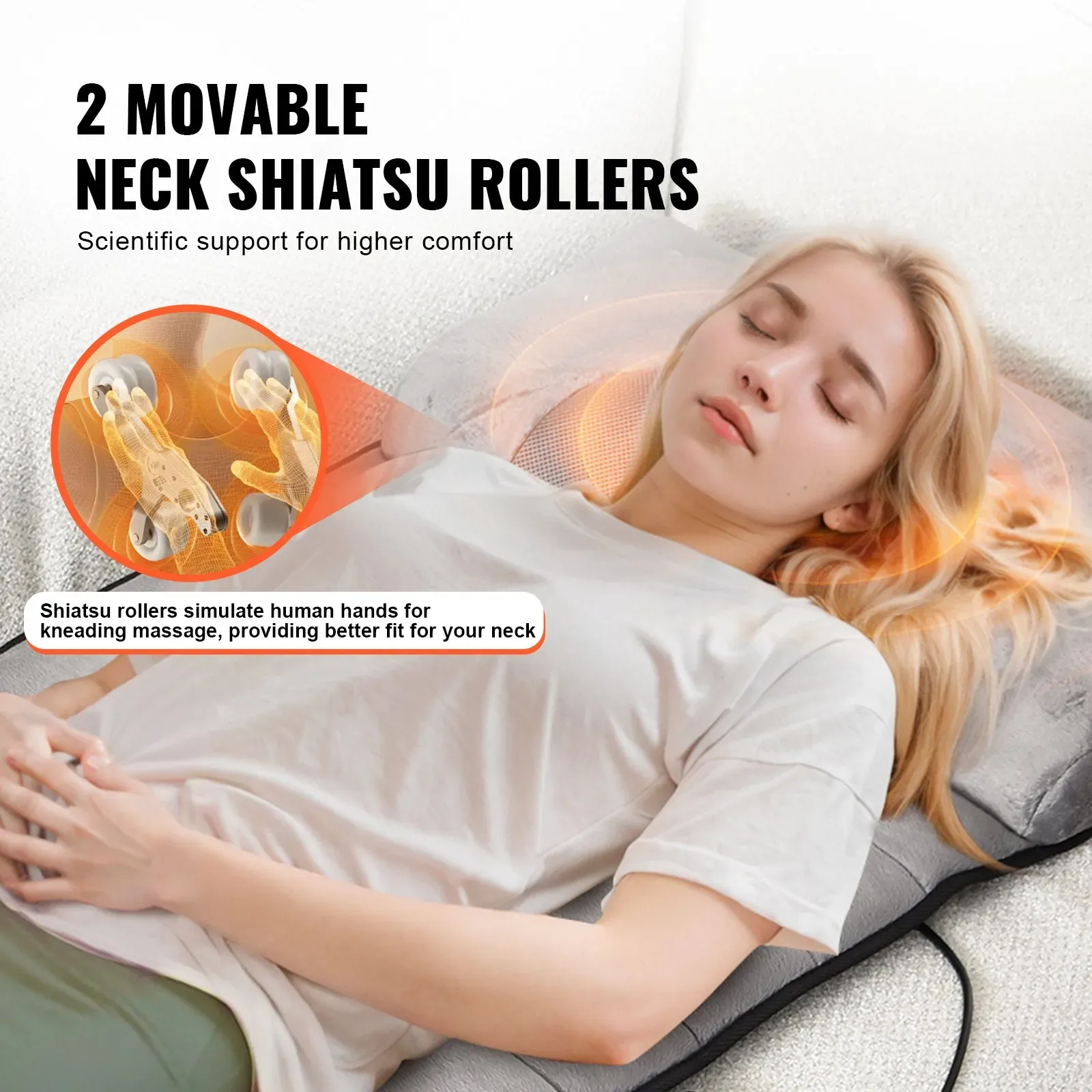 VEVOR Full Body Massage Mat with Heat and Shiatsu Rollers - photo 2