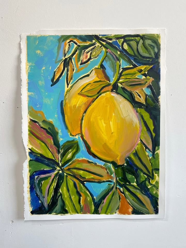 Aegean-inspired Oil Paintings of Lemons - photo 5