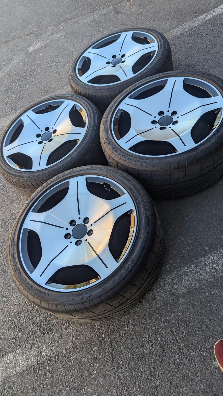 NEW 20"Merc S Class/CL/Maybach style staggered(5x112)+used tires - photo 3