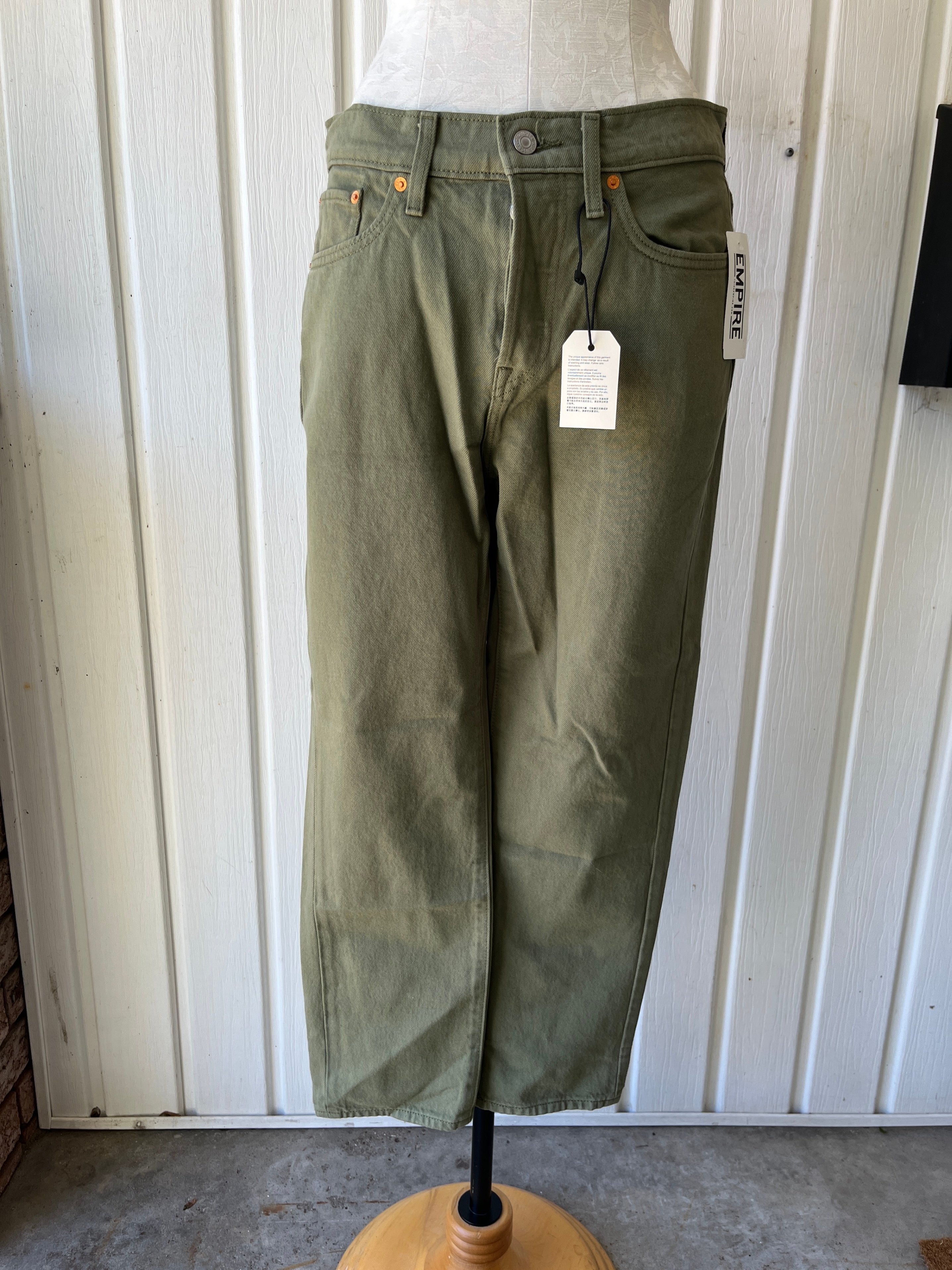 Levi's Wedgie Straight Jeans - Olive Green - Size 30x28