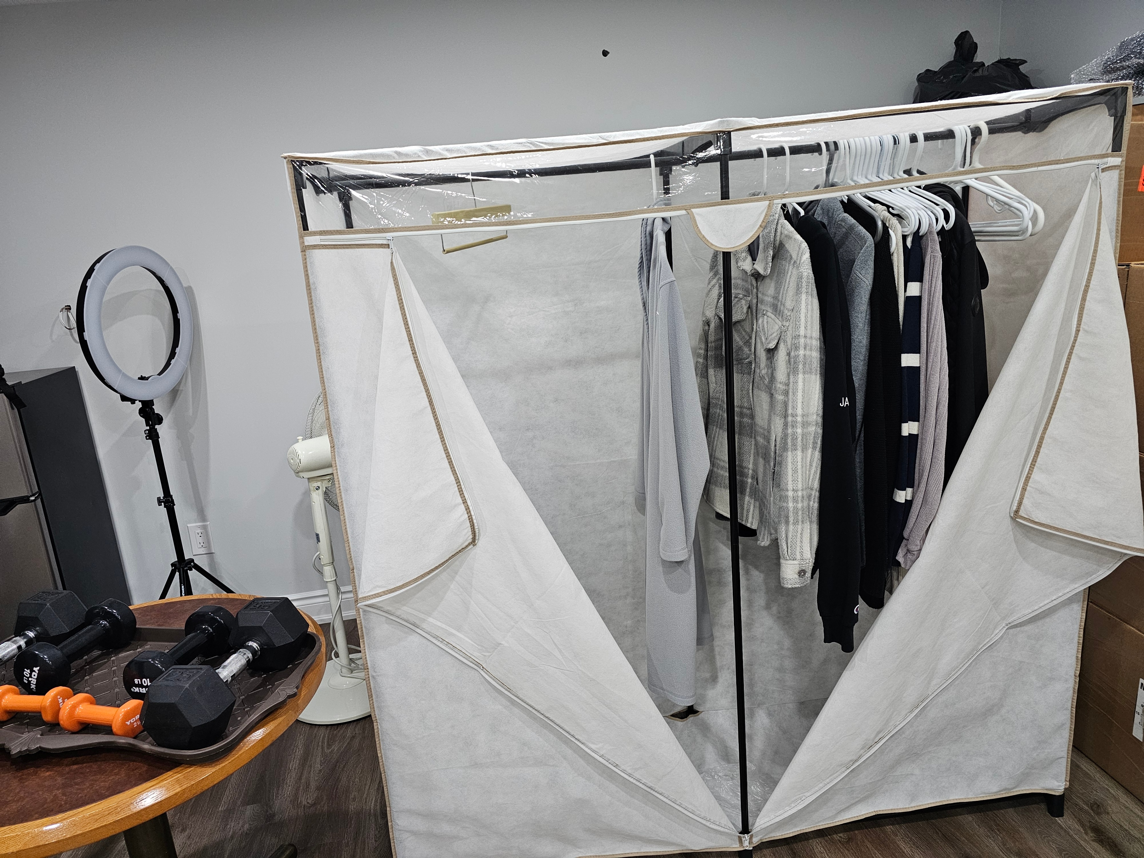 Portable Clothes Wardrobe with Cover - photo 2