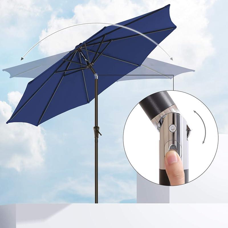 Boutique Home 7‑Foot Outdoor Patio Umbrella – Blue