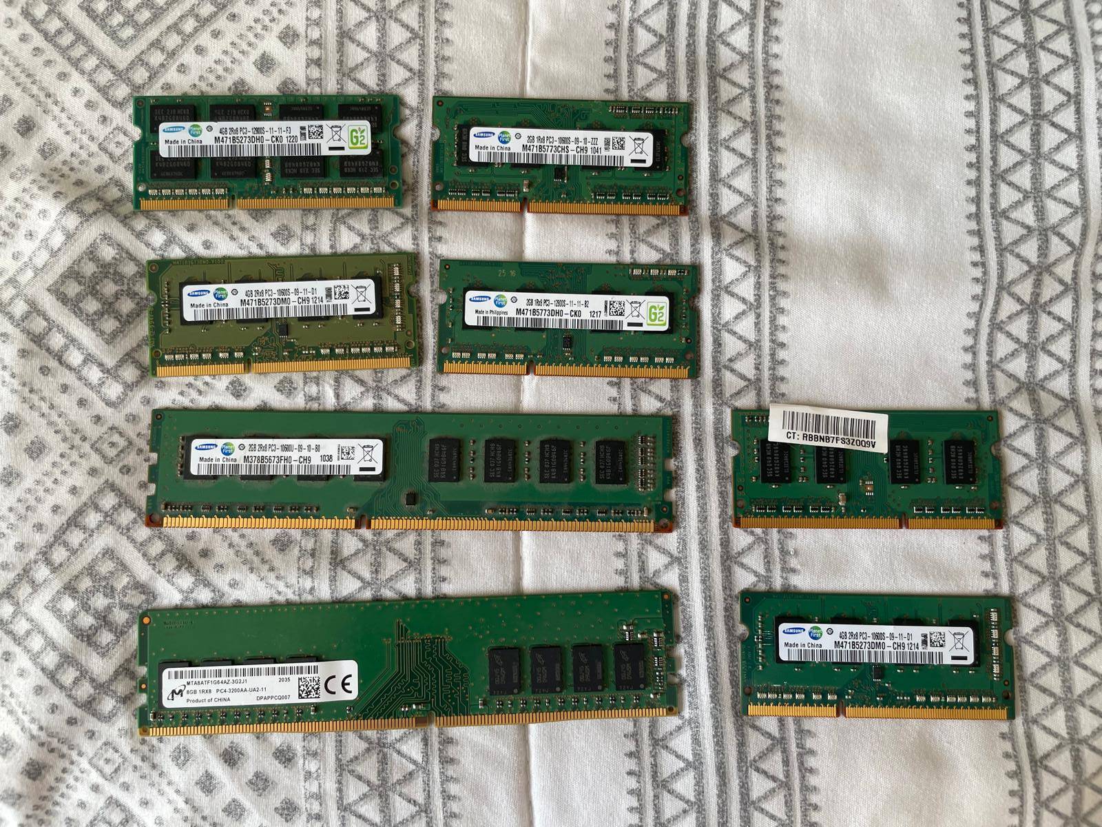 Assorted Laptop & Desktop RAM Modules – Individually Priced