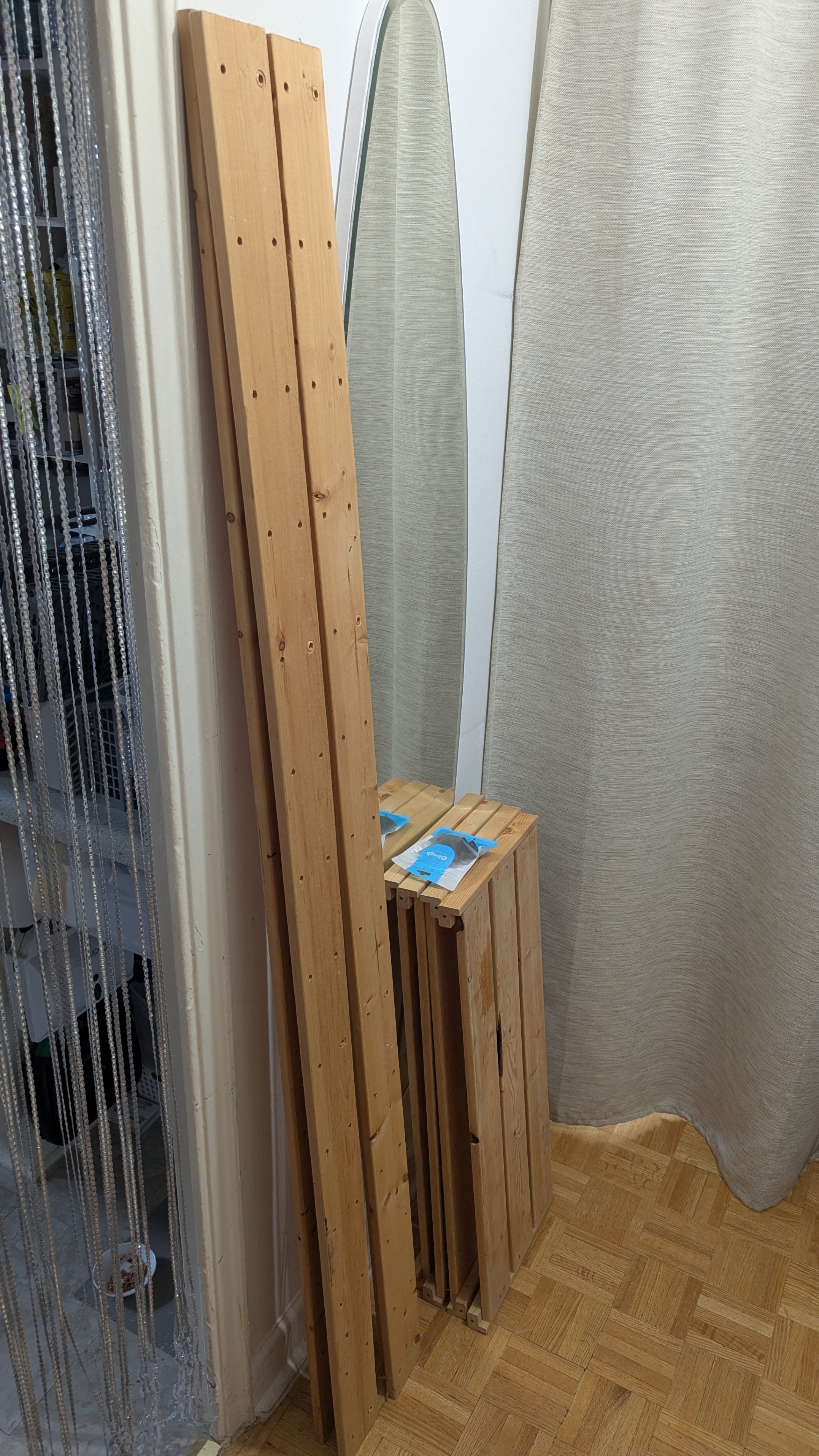 IKEA 69" 4-Tier Storage Rack Solid Wood Pine Shelving Unit Orga - photo 2