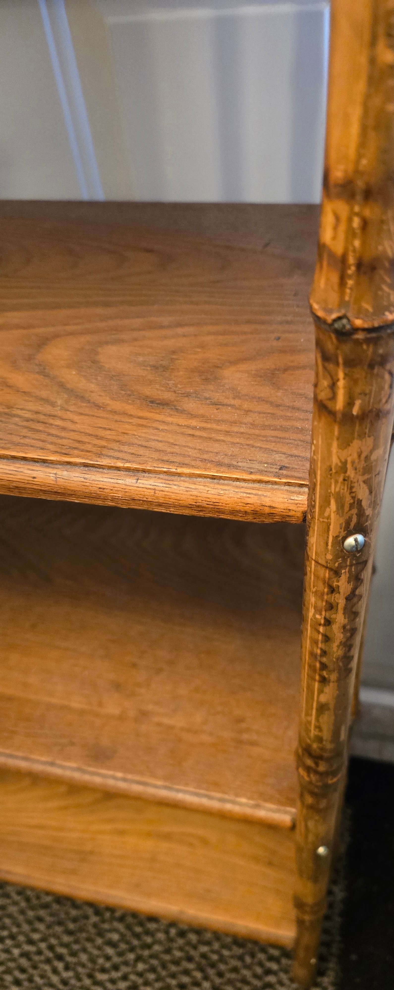VICTORIAN BAMBOO / RATTAN BOOKCASE SHELF - photo 3