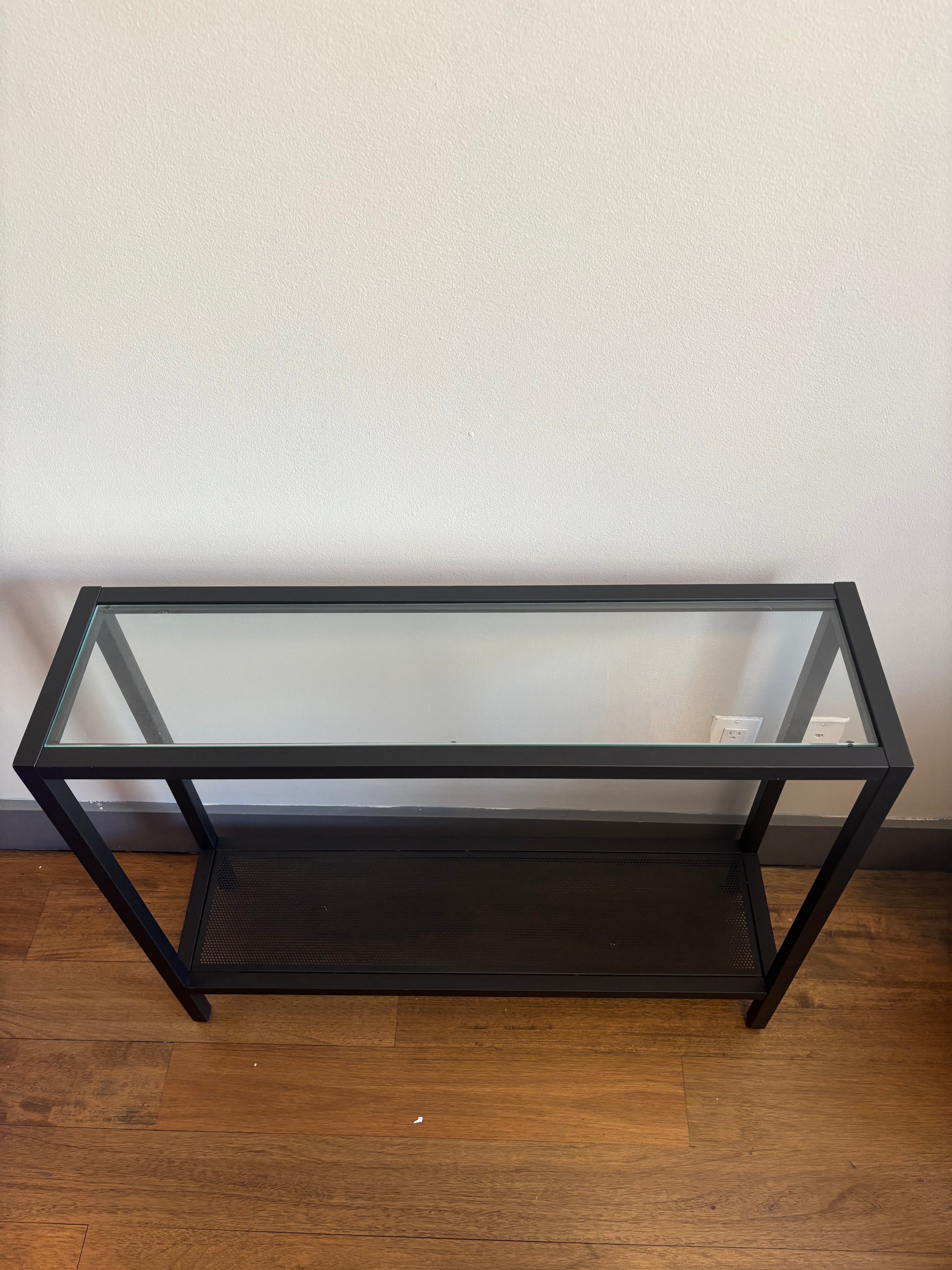 Black Entry/Console Glass Top Table - photo 2