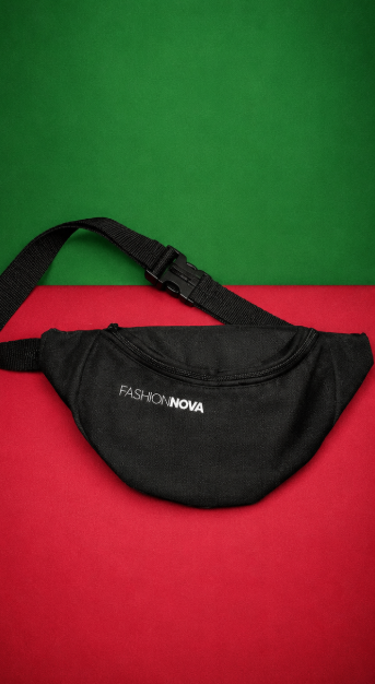 Fashion Nova Black Belt Bag
