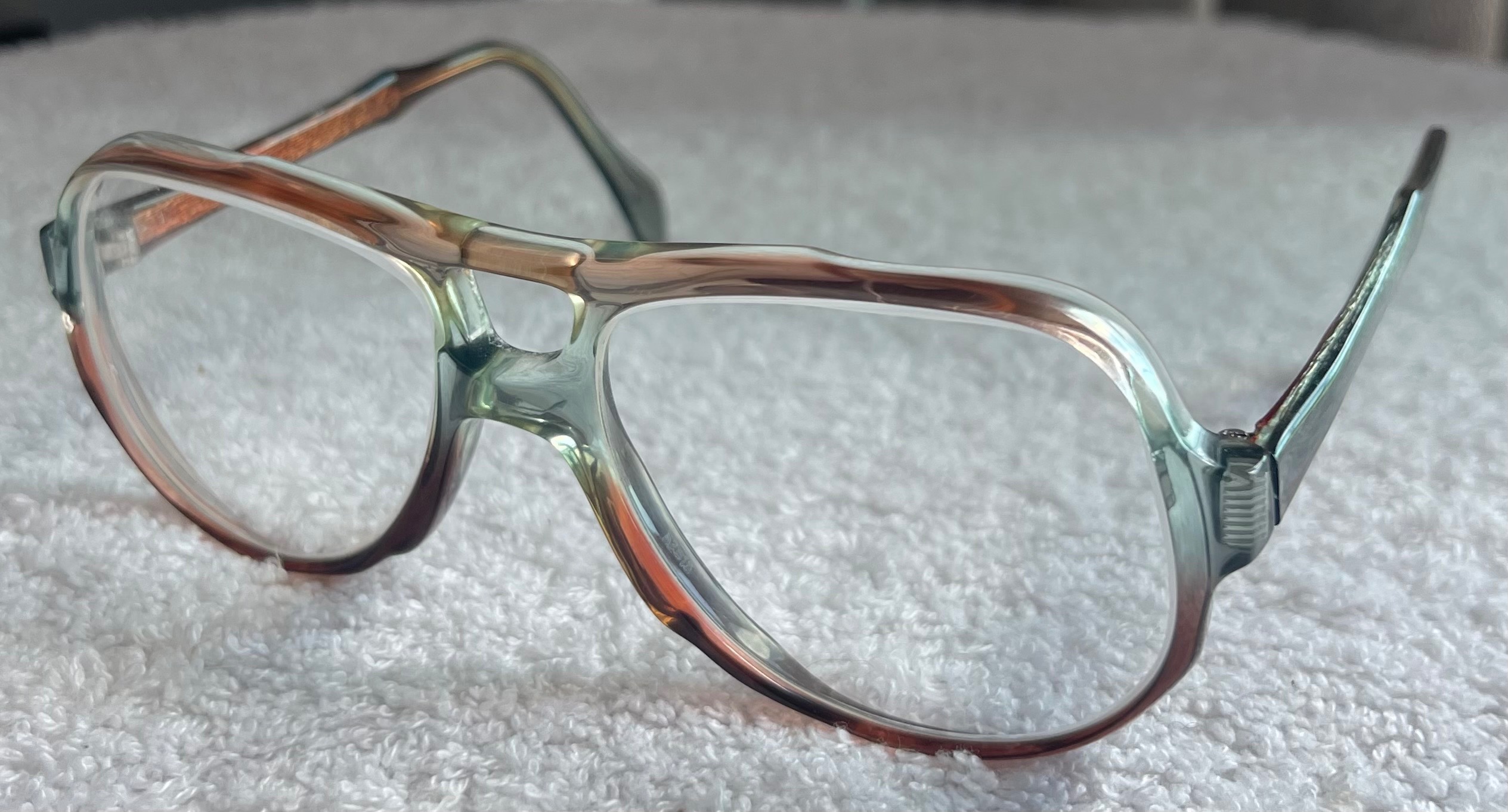Vintage German Optyl Mint & Copper Aviators (Metzler)