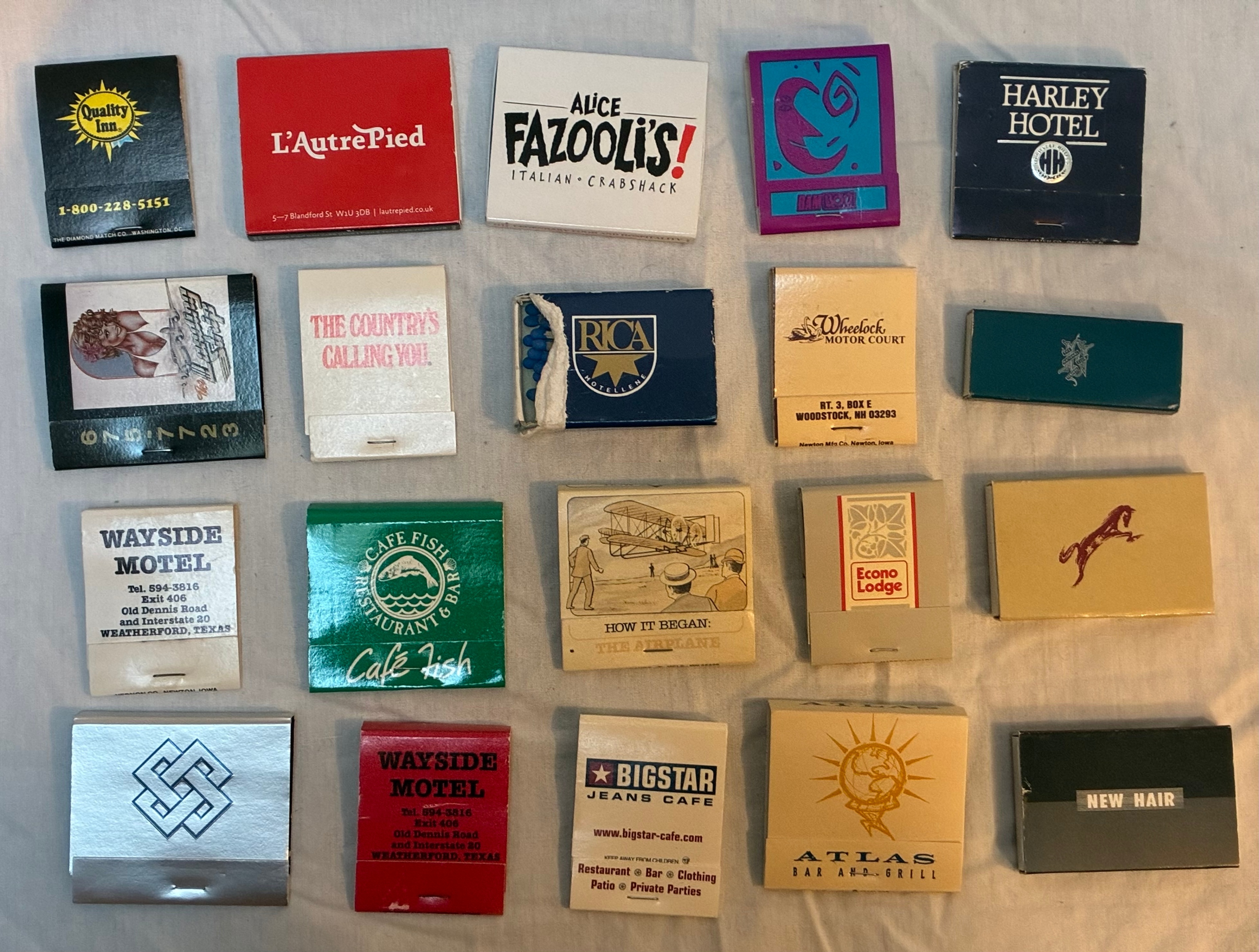 20 Vintage Collectable Matches, Matchbooks