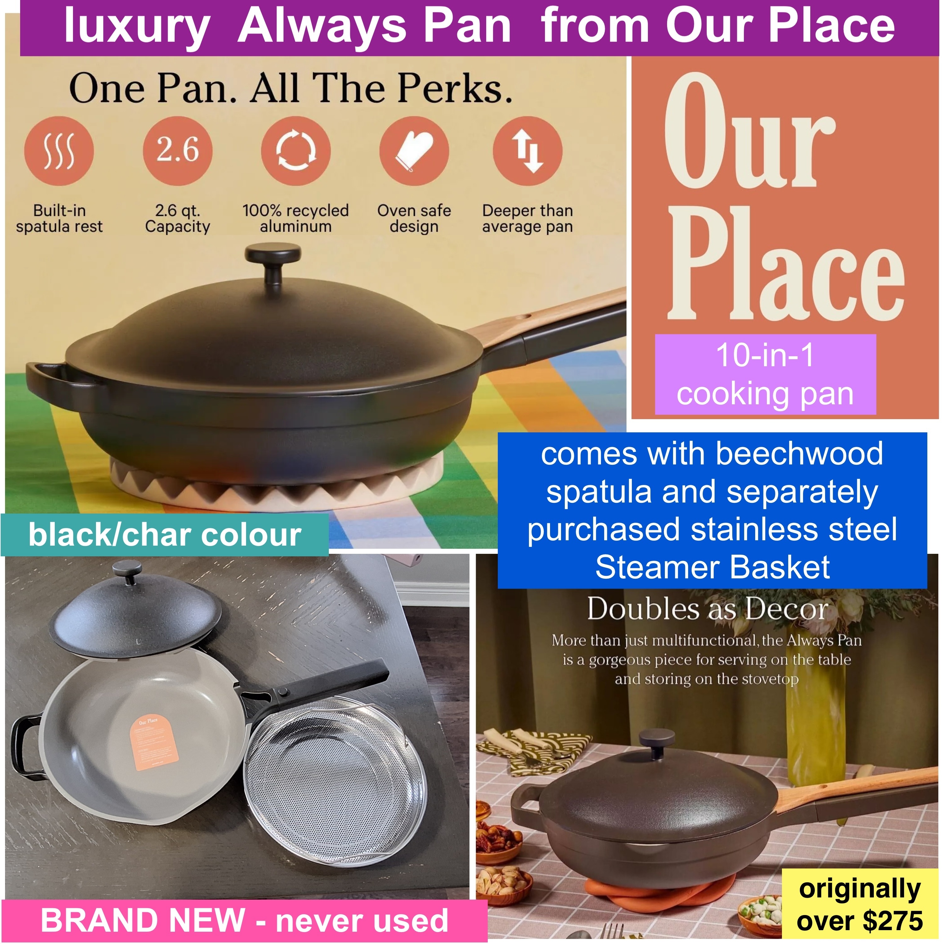Always Pan from Our Place - NEW with accessories