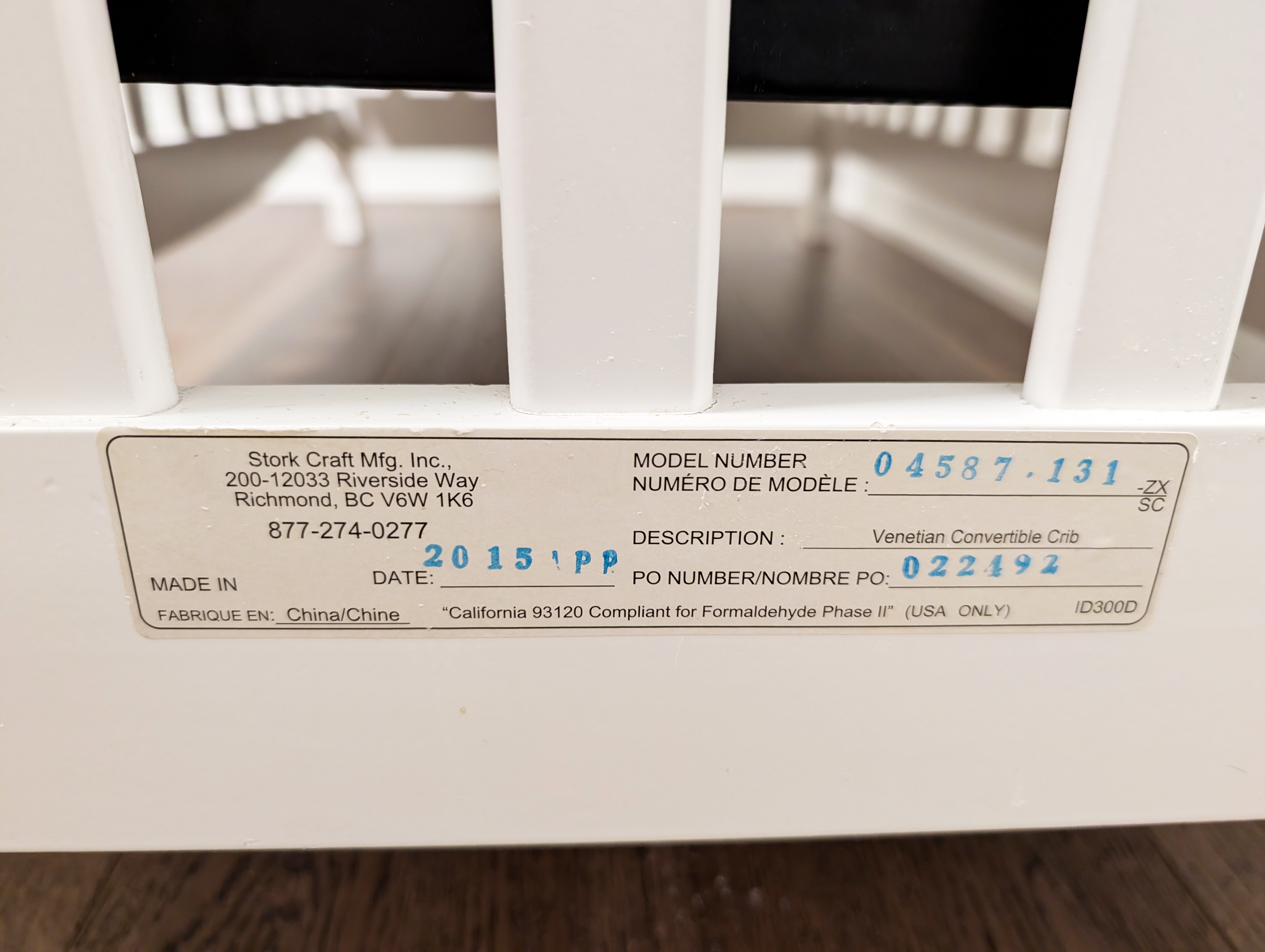 Baby crib set (crib + sealy mattress + 3 protectors + 3 sheets) - photo 5