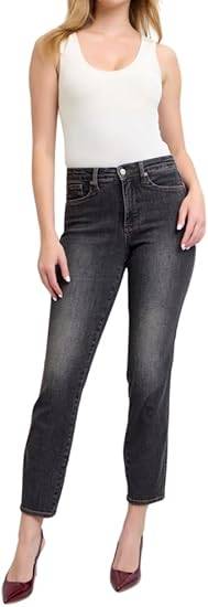 Judy Blue Mid Rise Tummy Control Black Slim Jeans - Size 7/28