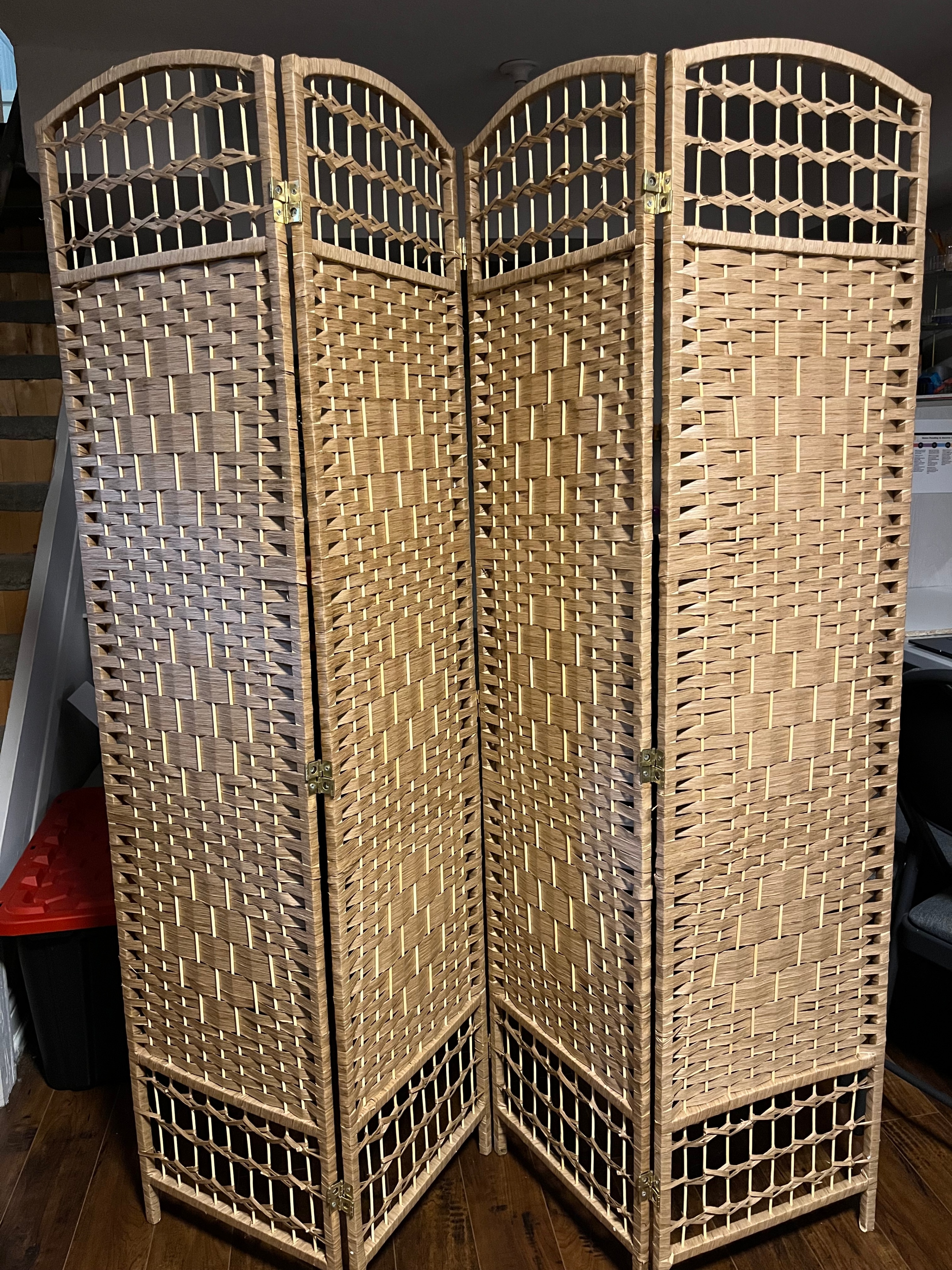 HOMCOM 4 Panel Room Divider 5.6 ft Tall Folding Privacy Screen