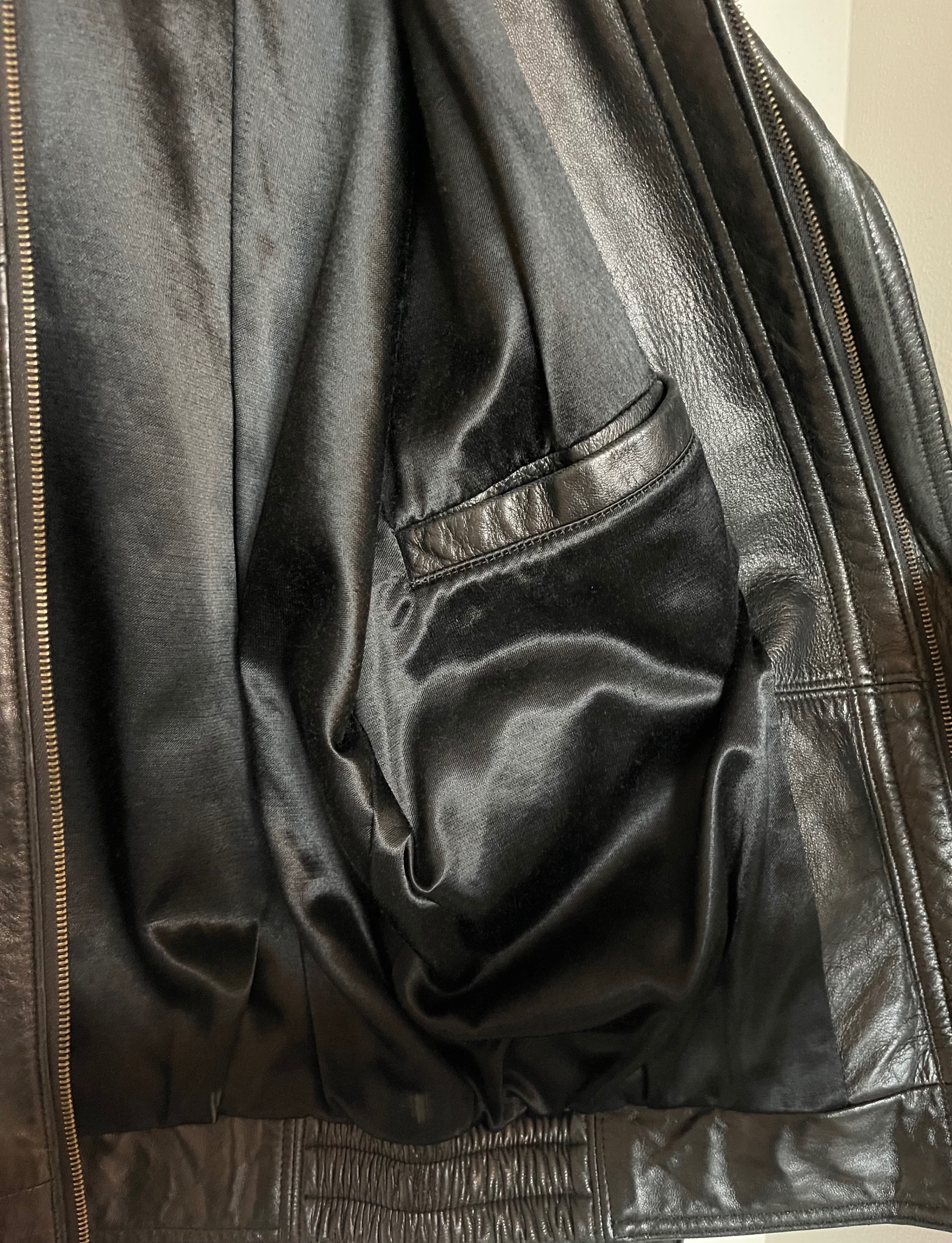 Vintage Ocean West Black Leather Jacket - Made in Canada - Large - photo 4