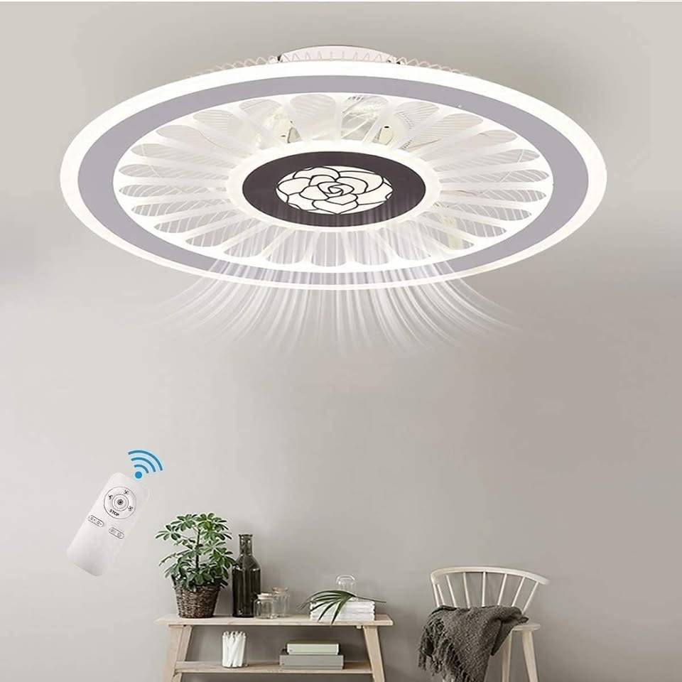 Ceiling Fan Light with Remote 47cm White - photo 2