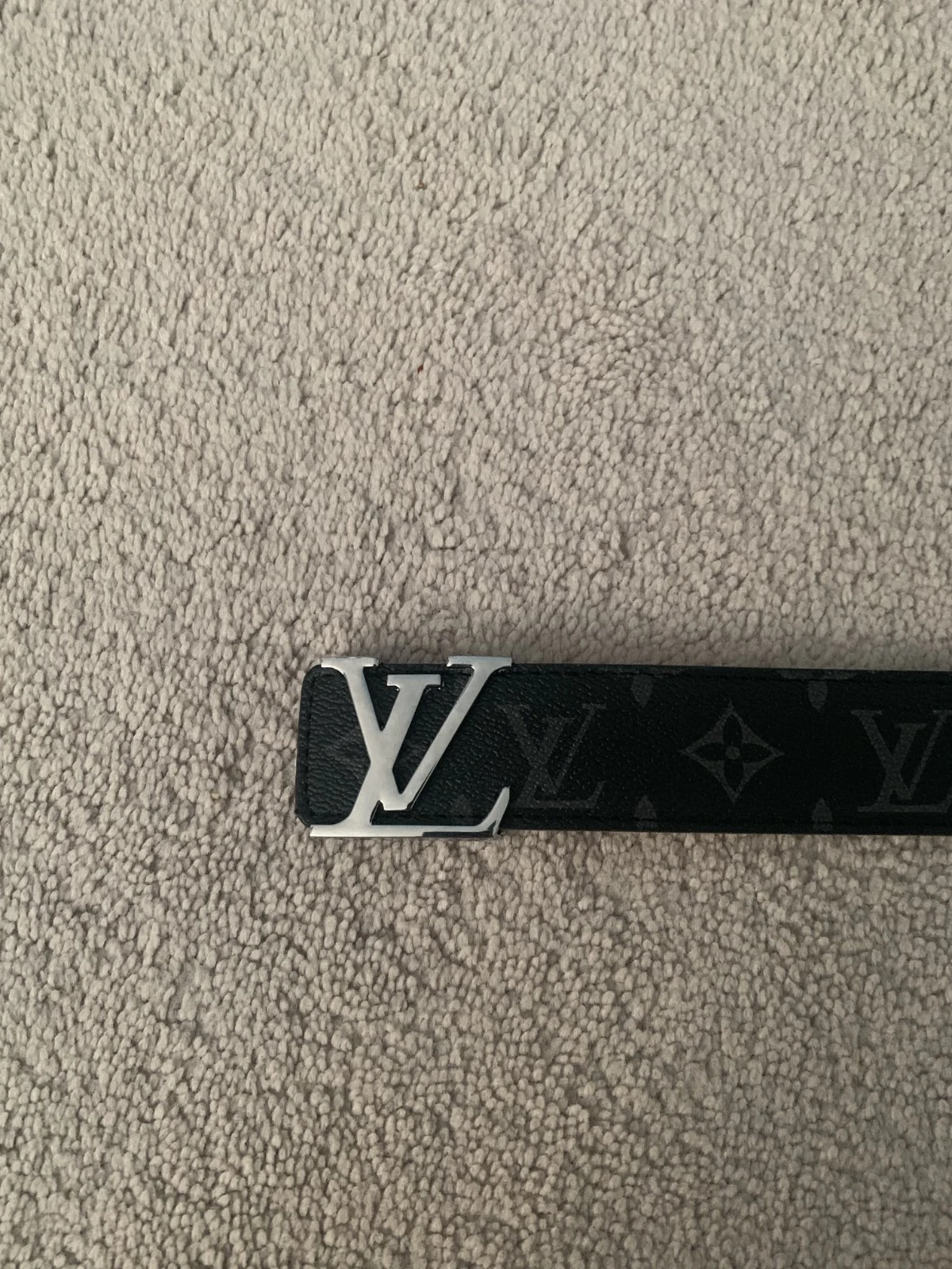 LV belts for sale. Black and silver.