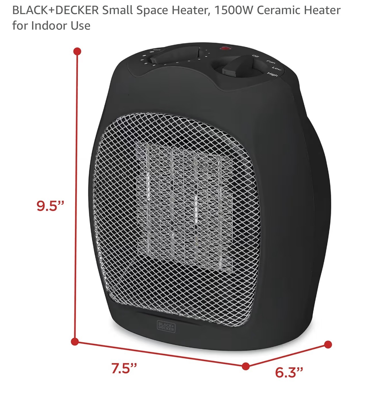 BLACK+DECKER 1500W Ceramic Space Heater