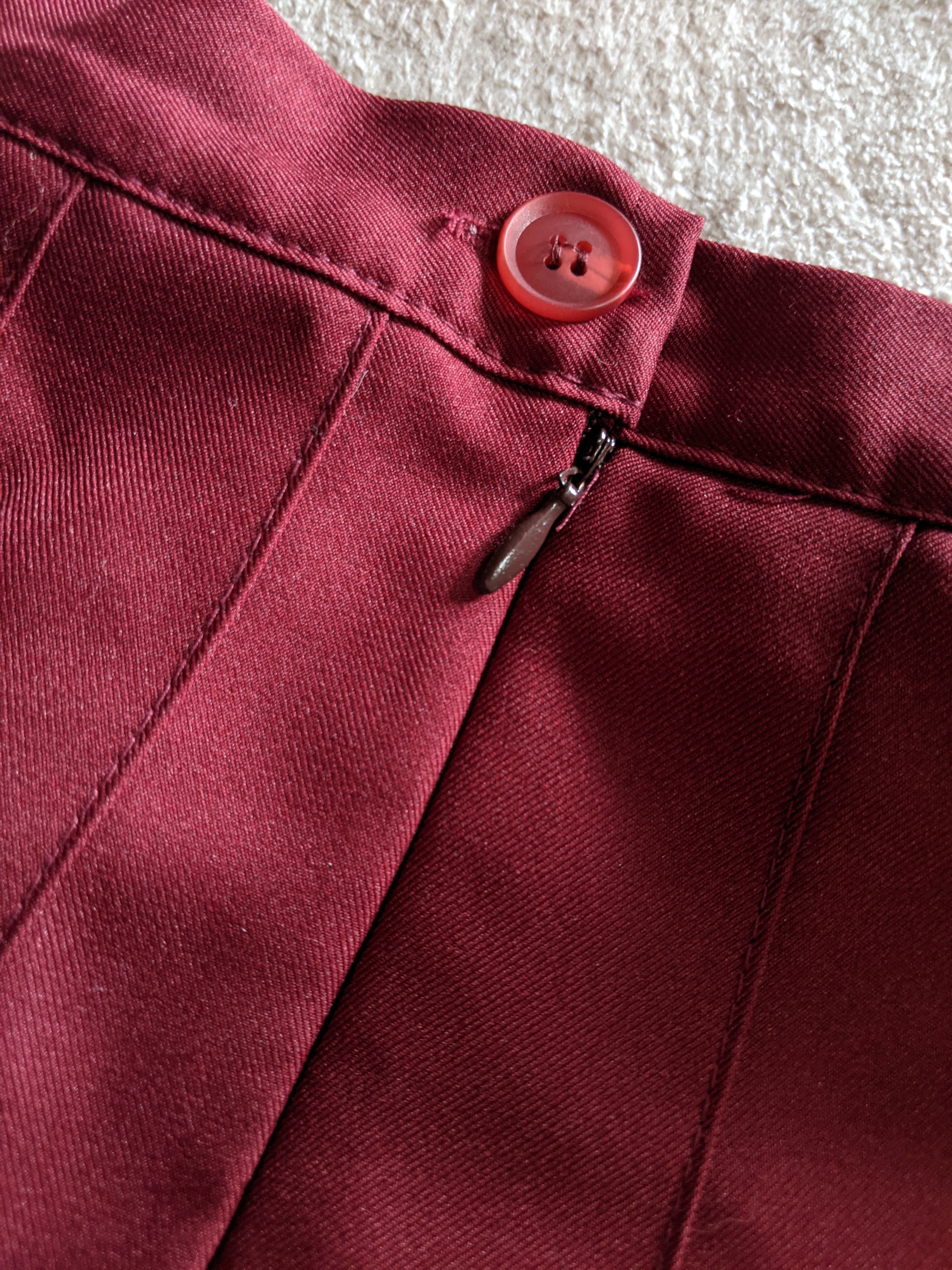 Red Pleated A-line Skirt - photo 4