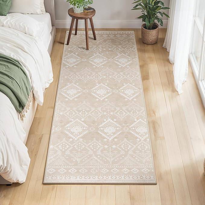 Boho Style Runner Rug/Carpet–Cappuccino Beige