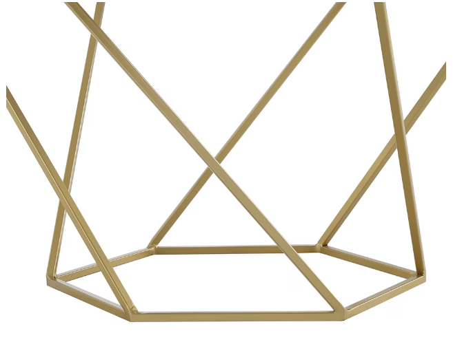Set of 2 Gold Geometric Coffee Tables - New in box - photo 4