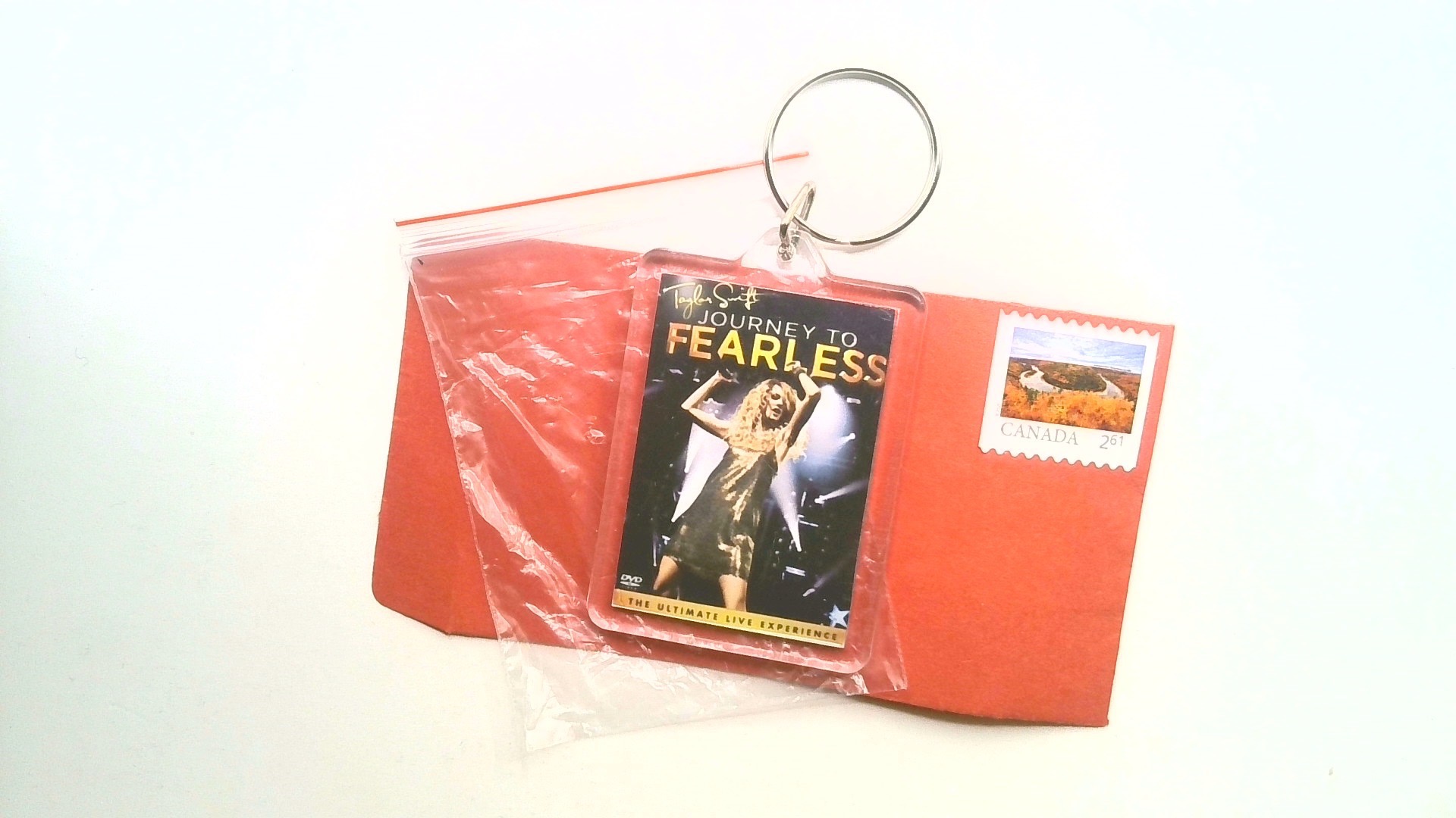 TAYLOR SWIFT ( FEARLESS DVD KEY CHAIN )FREE SHIPPING