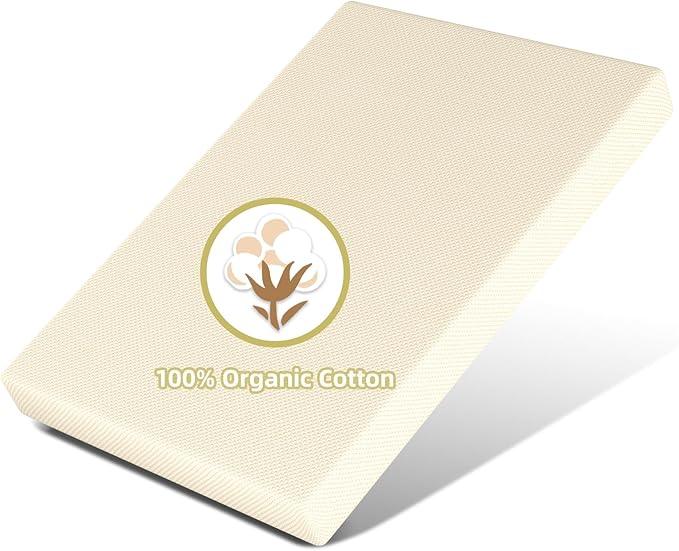 100% Organic Cotton 3 Inch 38x26 Mini Mattress, with 100% Cotton