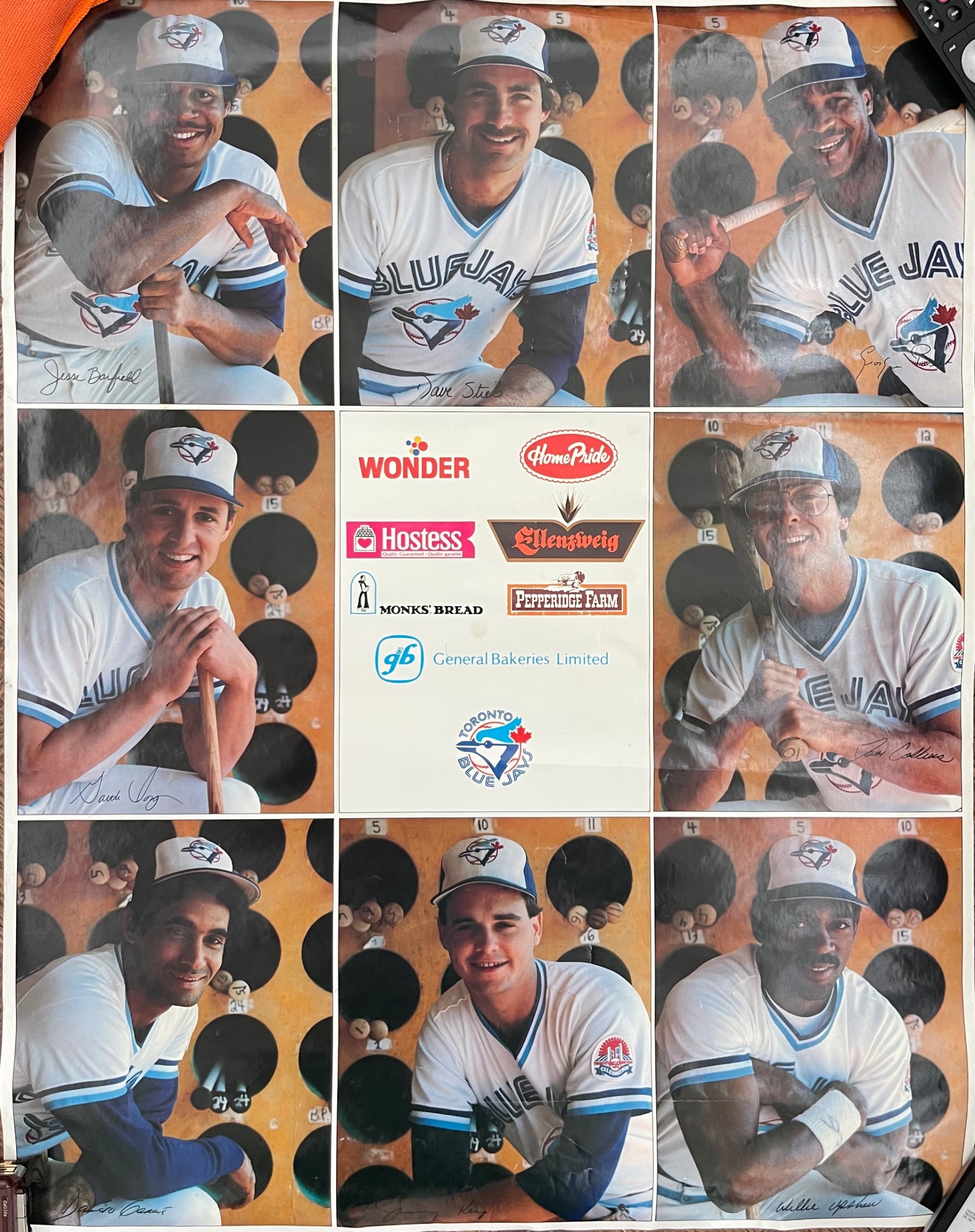 Vintage 1984 Blue Jays Poster (Dave Collins 60-Steal Year)
