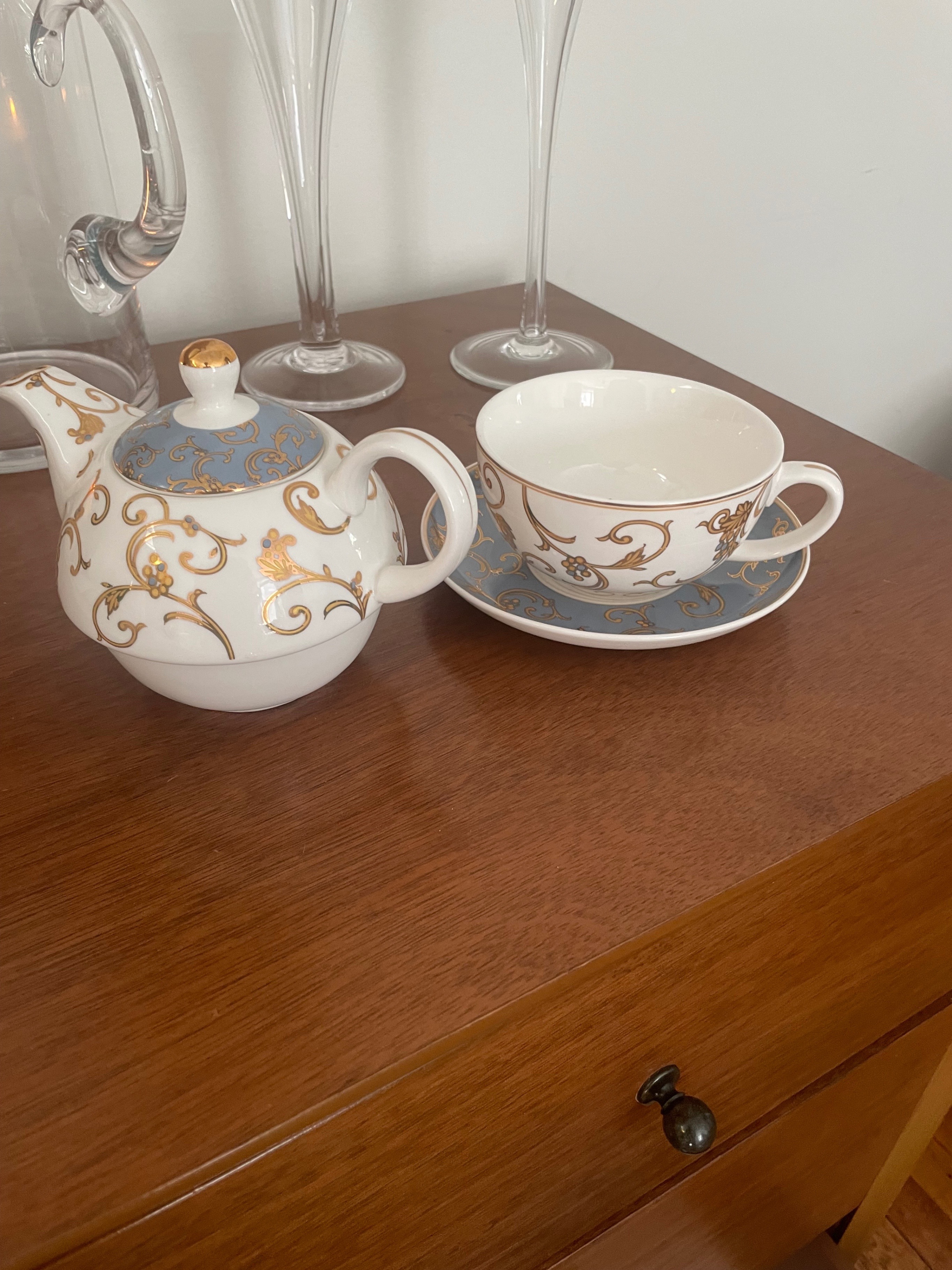 Teapot and teacup set with saucer - photo 2