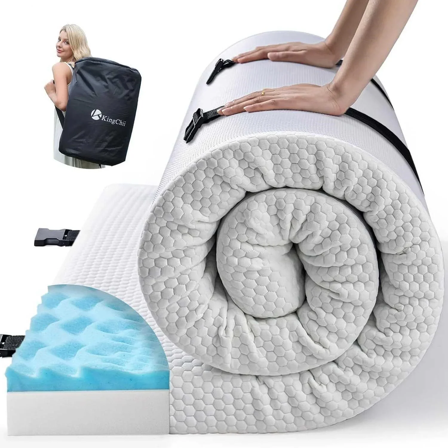 KingChii CertiPUR-US Memory Foam Camping