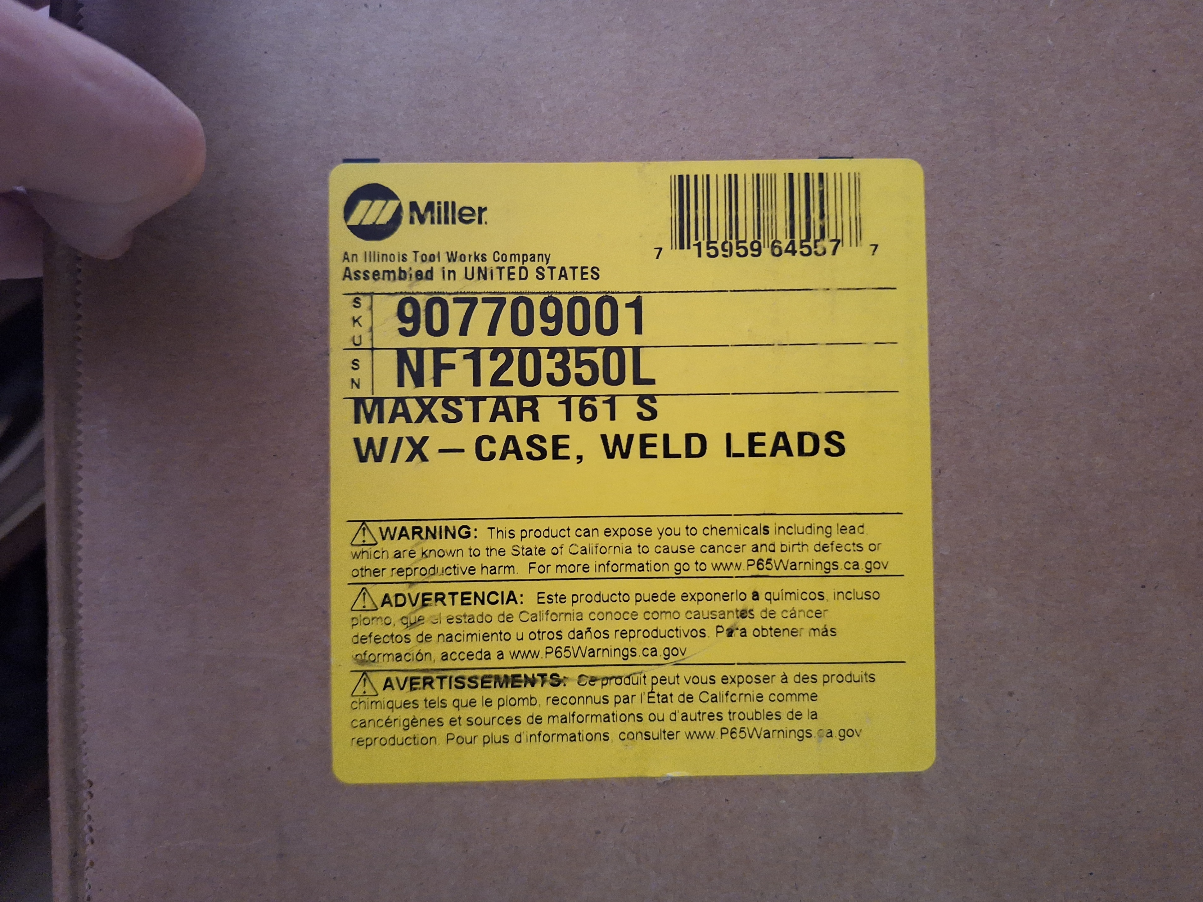 Miller Maxstar 161 S DC Stick Welder w/ X-CASE & Leads New - photo 4