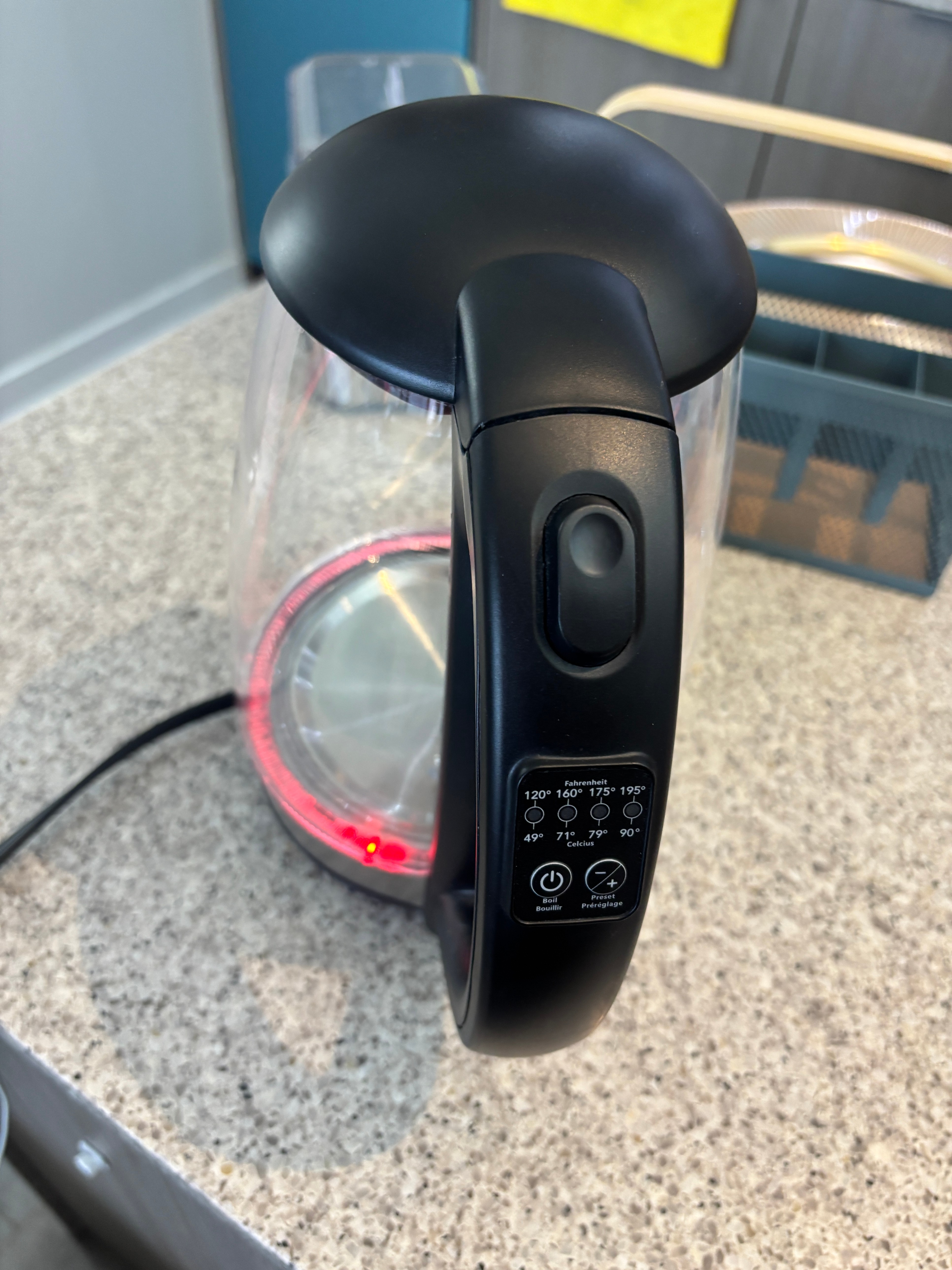 Digital Glass Electric Kettle with LED Temp Control - Like New! - photo 2