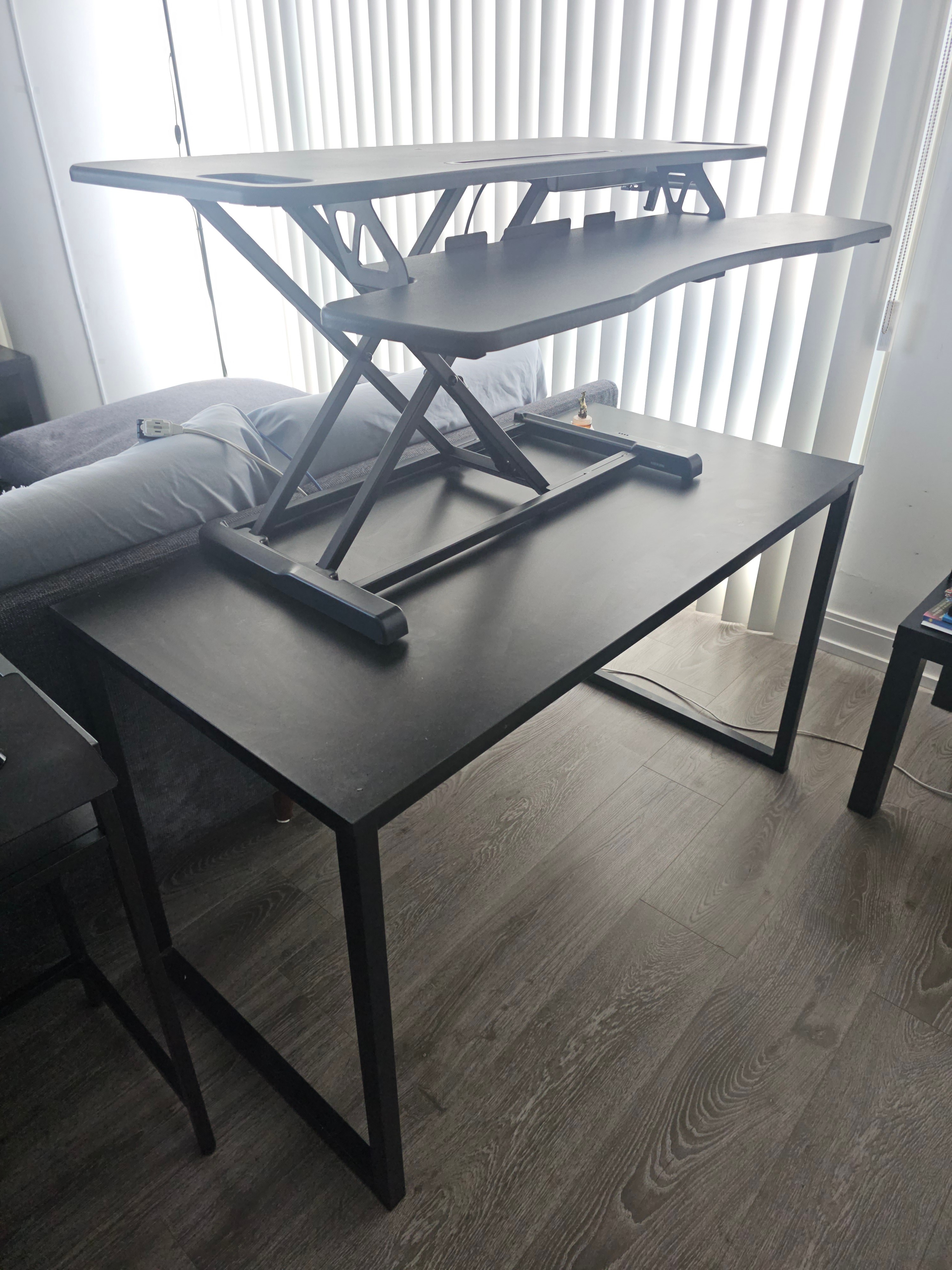 Sturdy desk with standing extension for sale