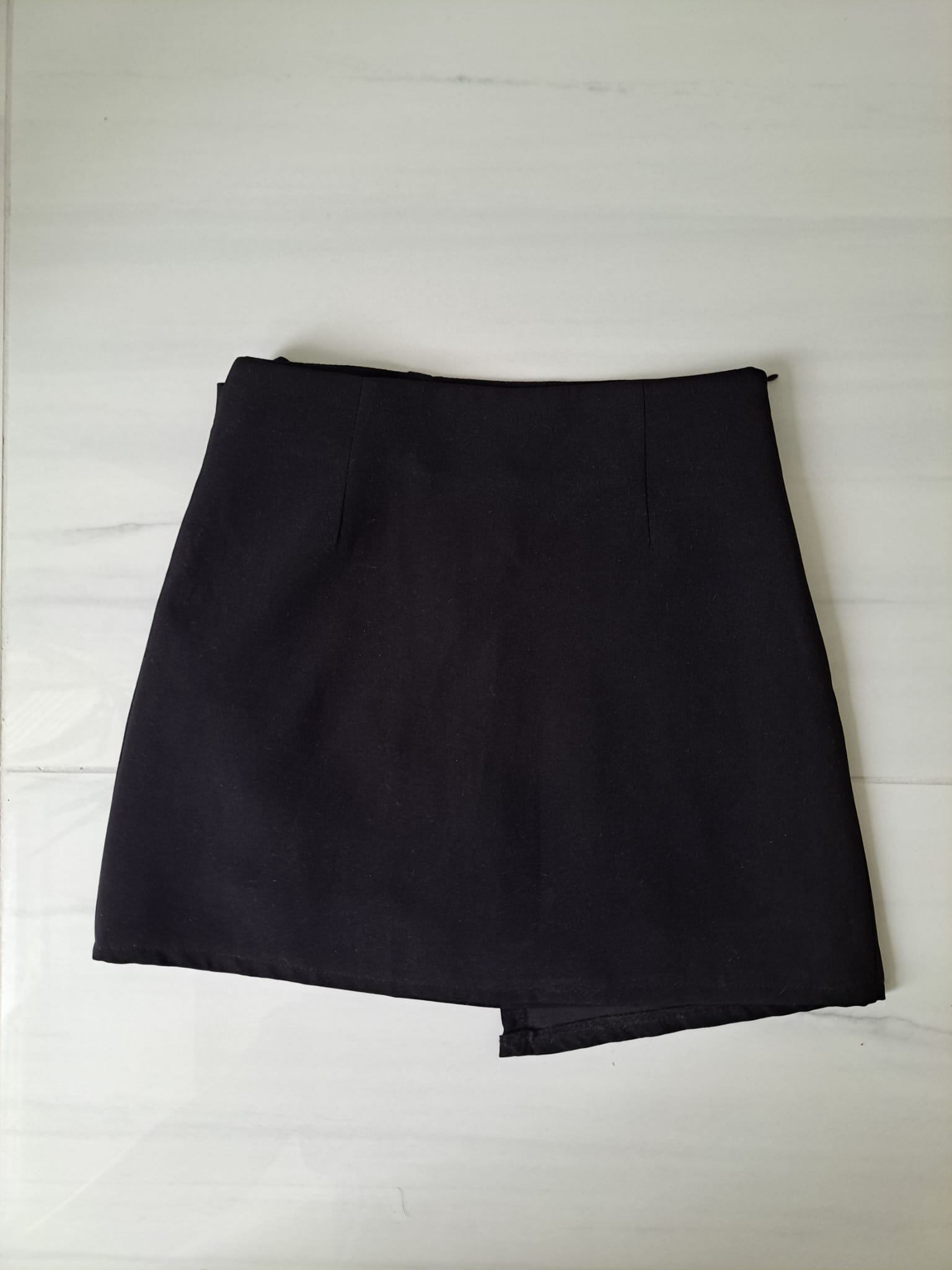 🖤 Black Ribbon Wrap High Rise Skirt - photo 2
