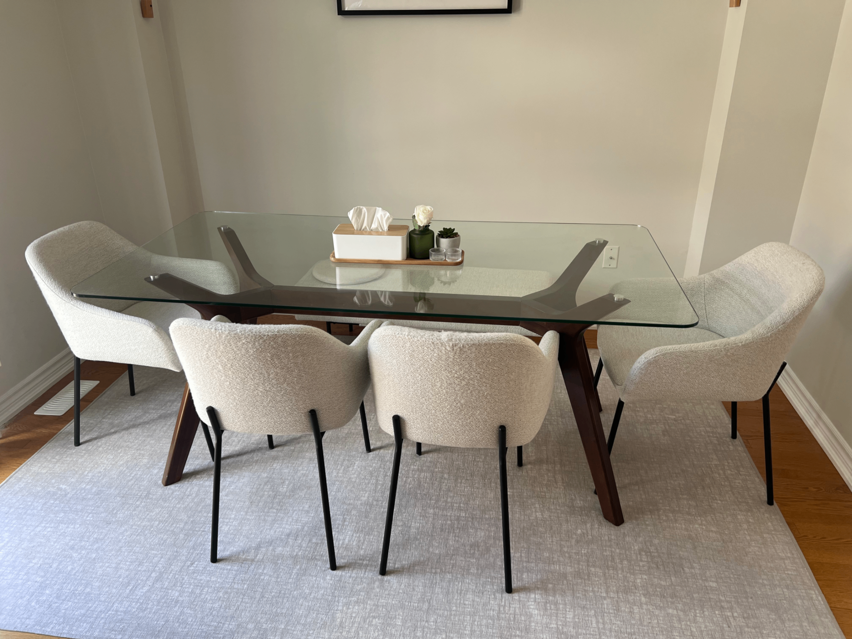 Dining set 4 Chairs + Bench