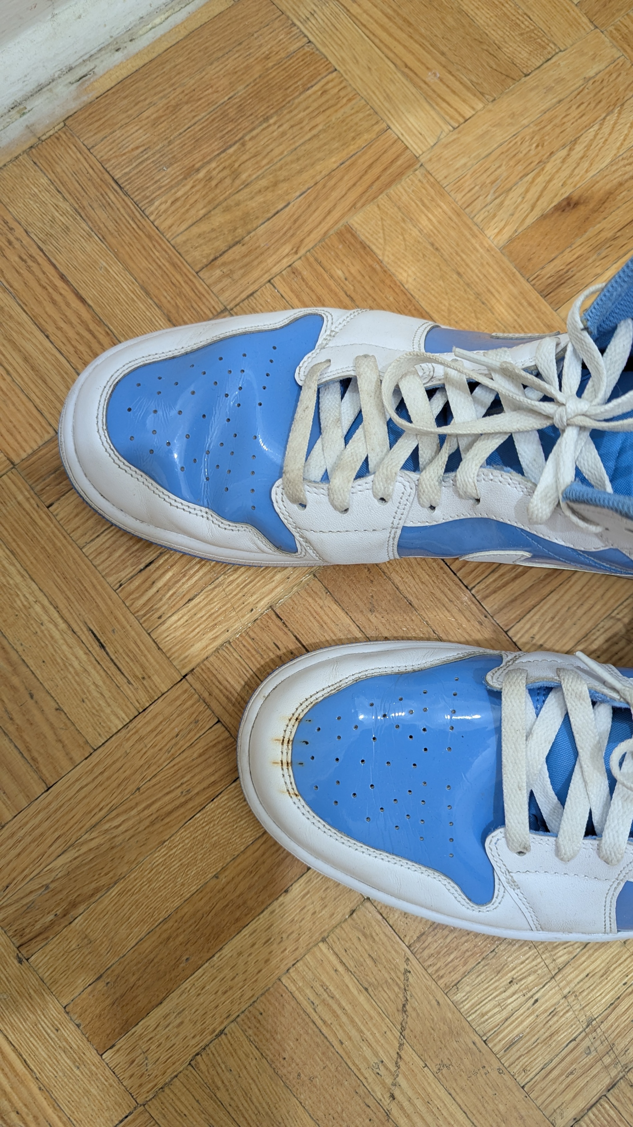 Nike Air Jordan 1 Mid Men's Shoes White/Legend Blue US 12 EUR 46 - photo 2
