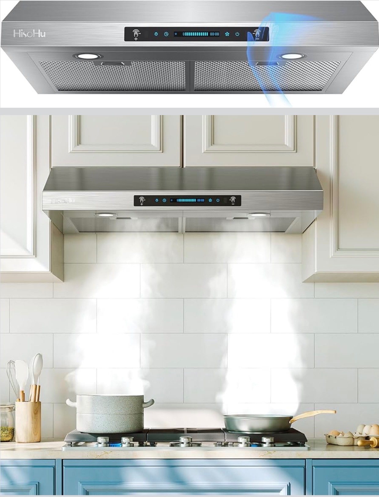 30" Range Hood 1200CFM 4Speed Sensing&Touch Control Stainless St - photo 2