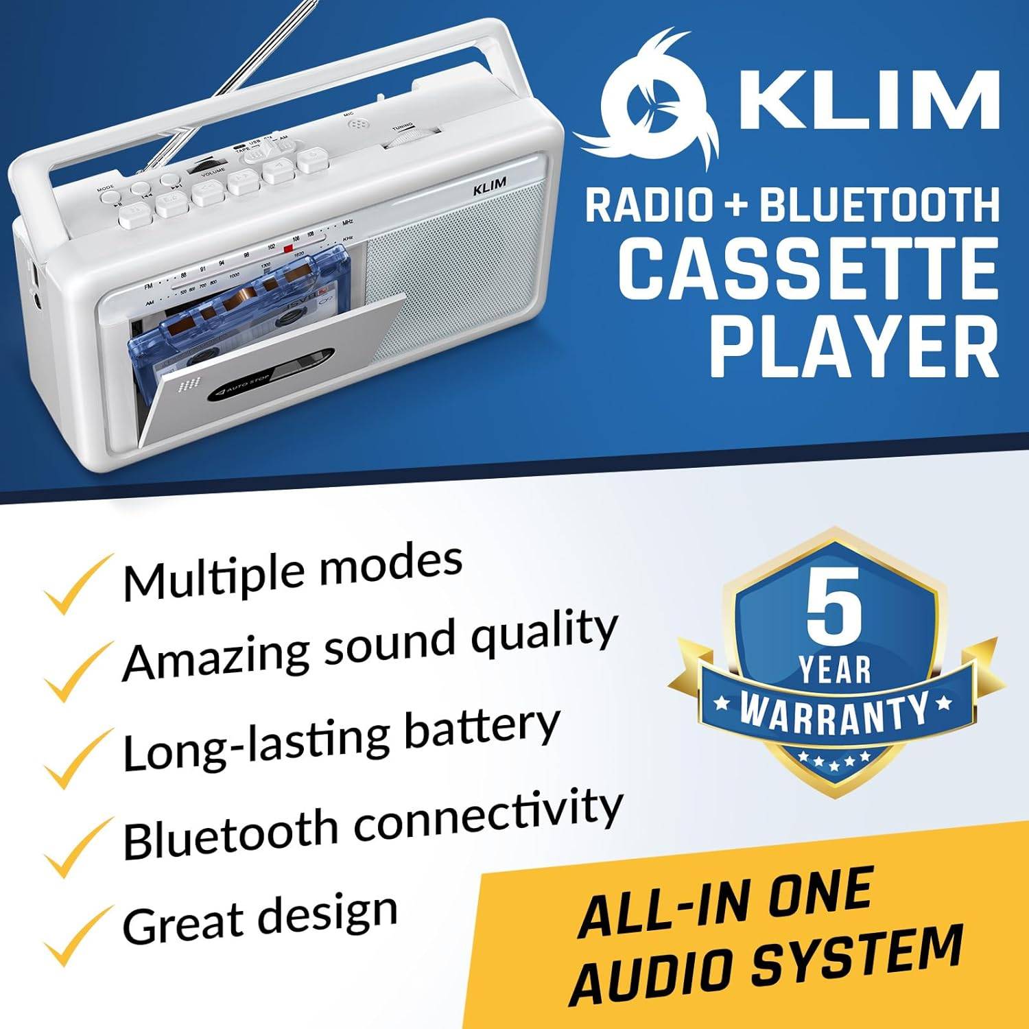 Portable Cassette Player & Tape Recorder Boombox - photo 2