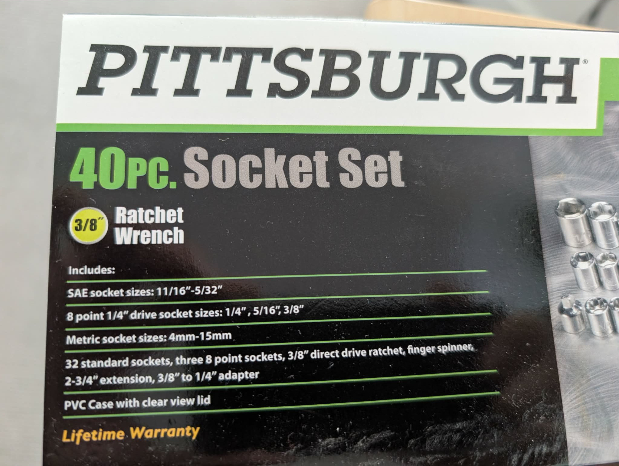 Pittsburgh 40 piece socket set