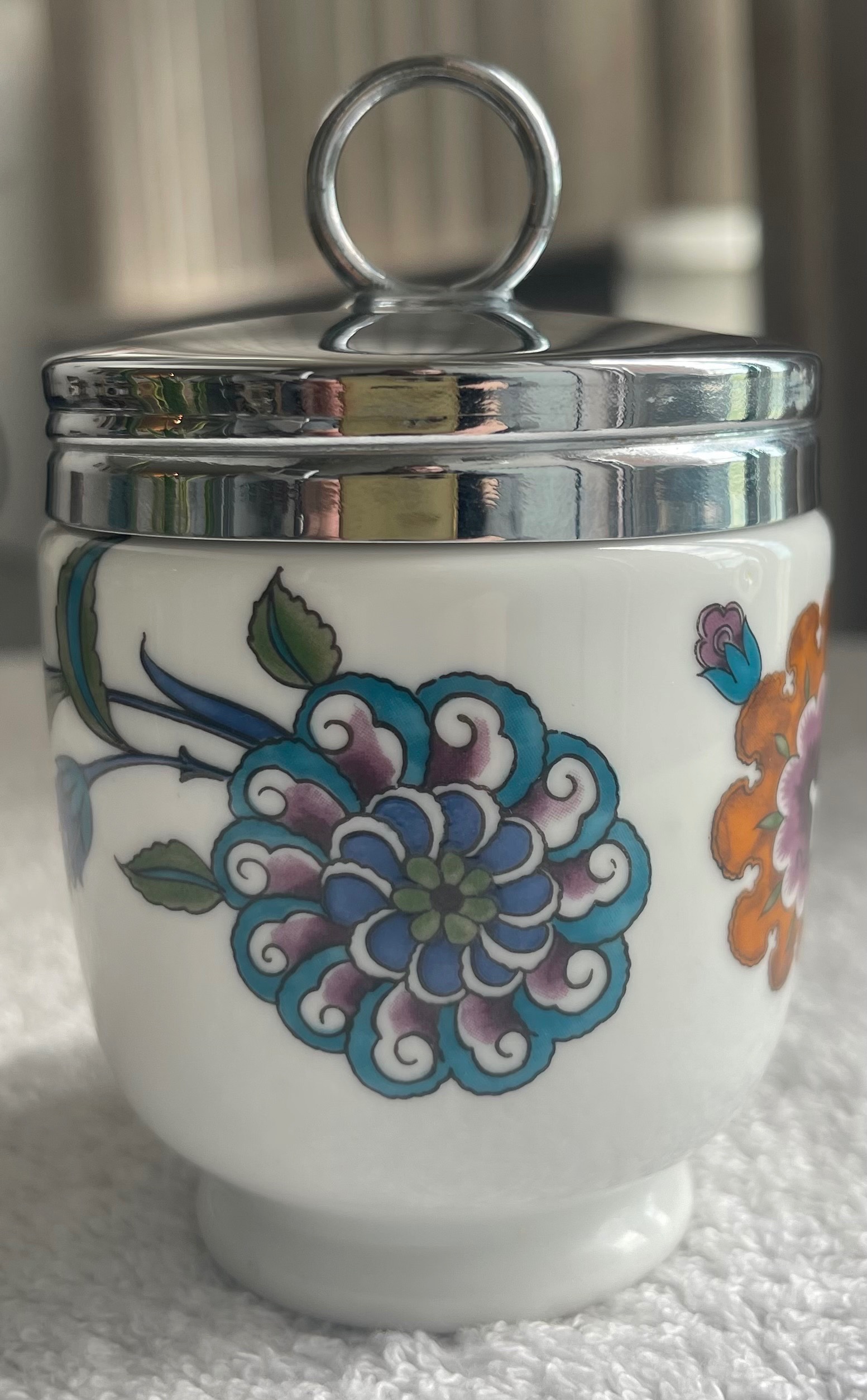 Rare King Size Royal Worcester Egg Coddler (Palmyra Pattern)
