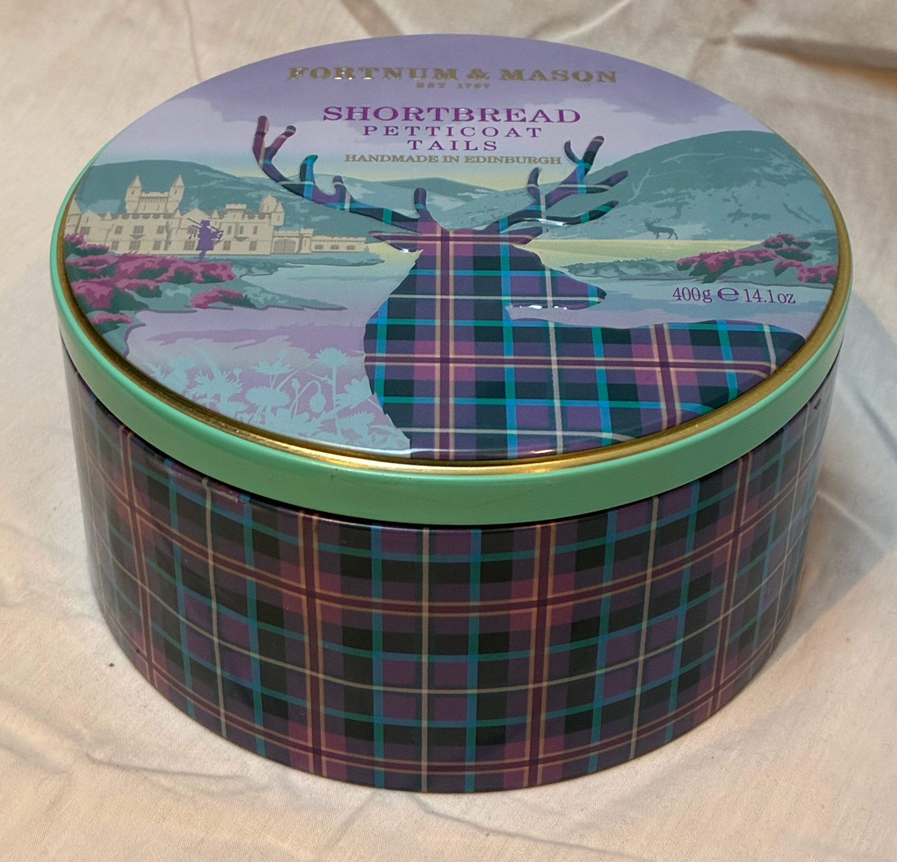 Fortnum and Mason Empty Shortbread Petticoat Tails Tartan Tin - photo 5