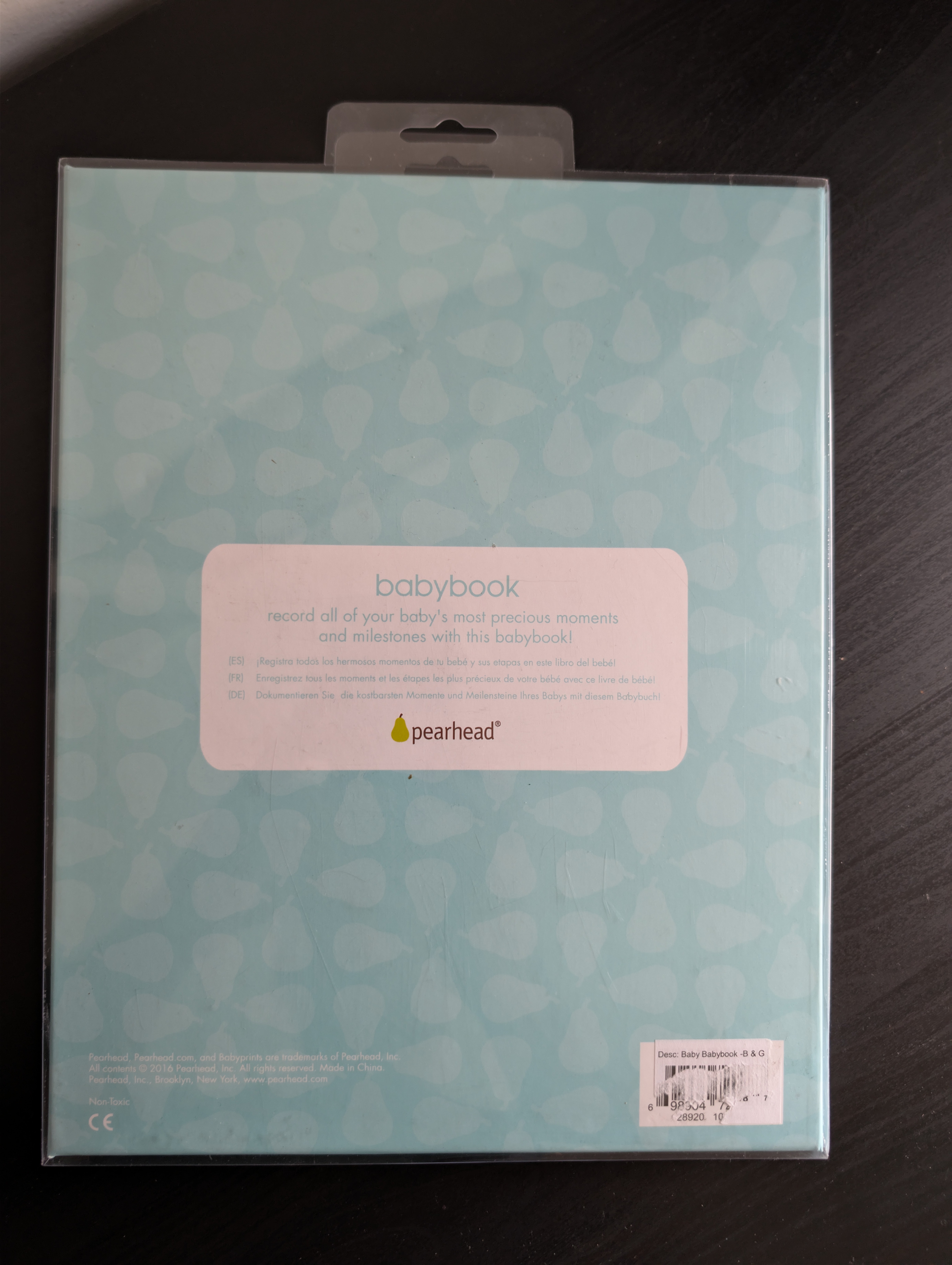 Pearhead Baby Memory Book w/ Photo Frame (New, Unused) - photo 2
