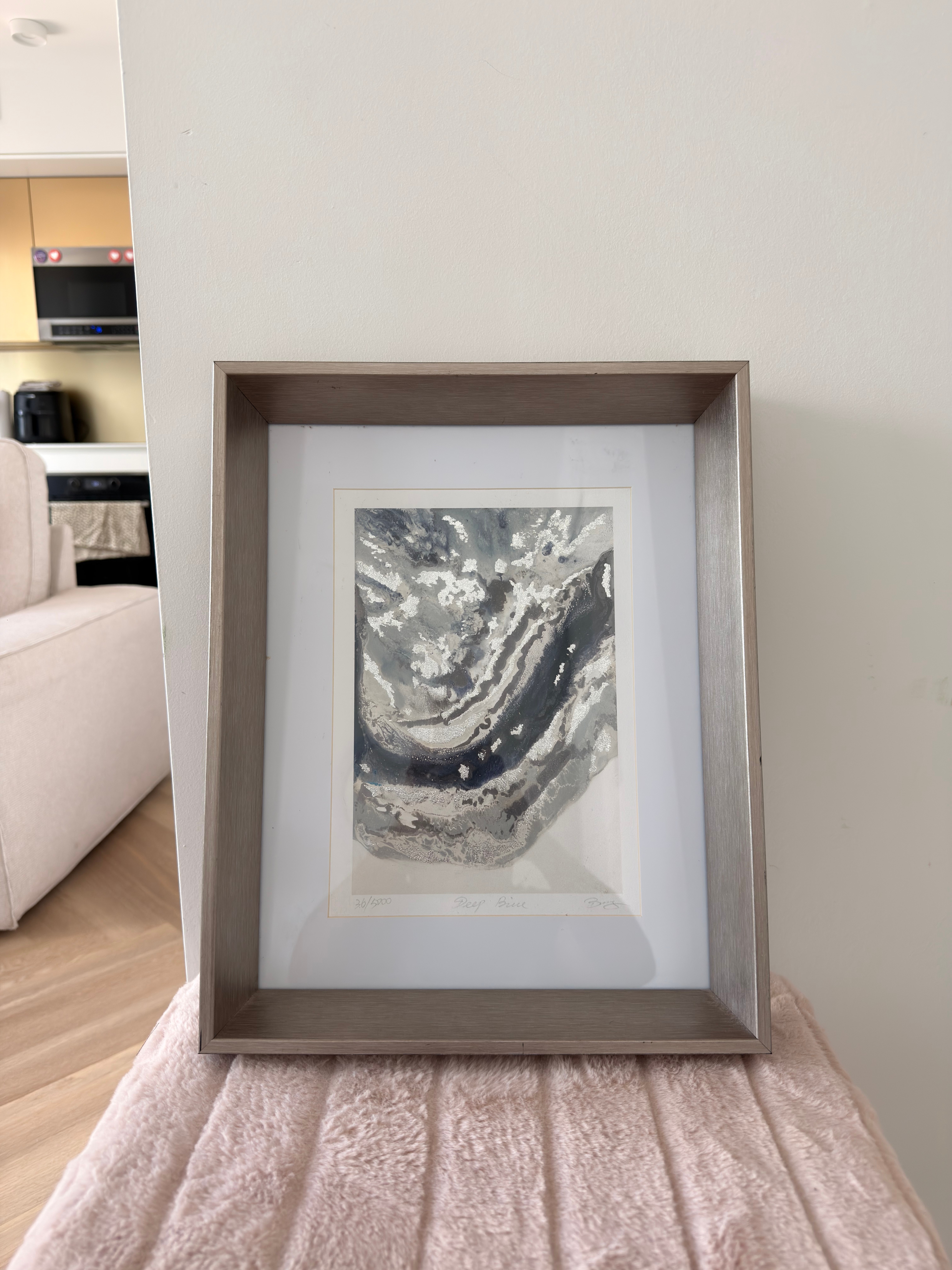 Framed Abstract Wall Art “Reef Blue” – Limited Edition Print - photo 5