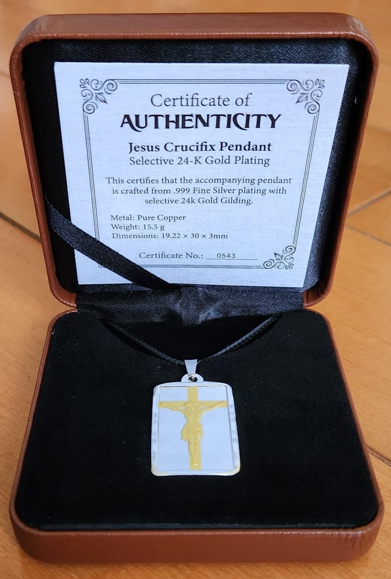 Jesus Crucifix Pendant — 24K Gold & .999 Silver Plated
