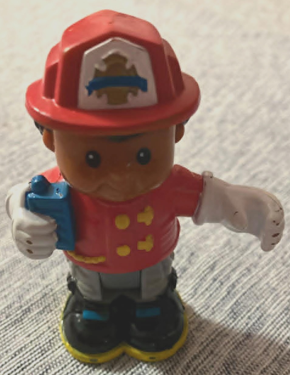Firefighter Possible Toy‎ Figure with Red Hat - 3 Inches